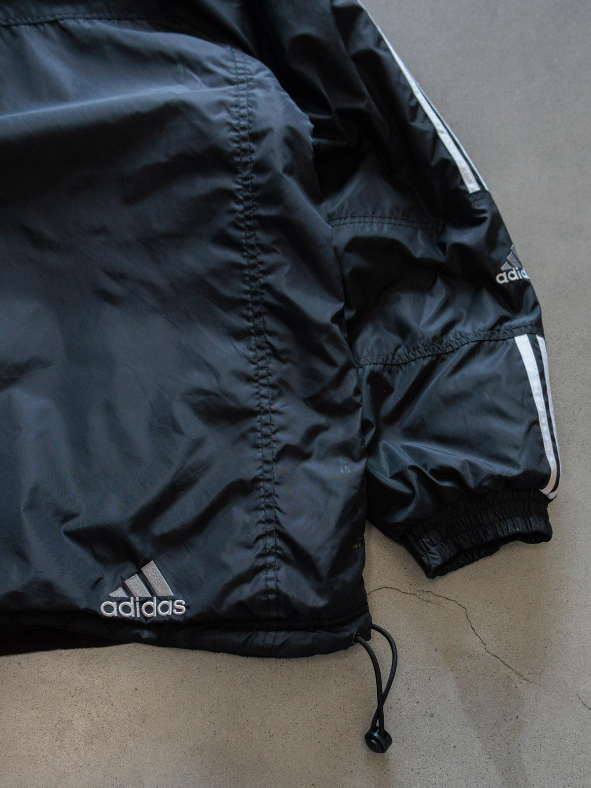 Vintage Black & Brown Adidas Reversible Fleece Jacket (-)