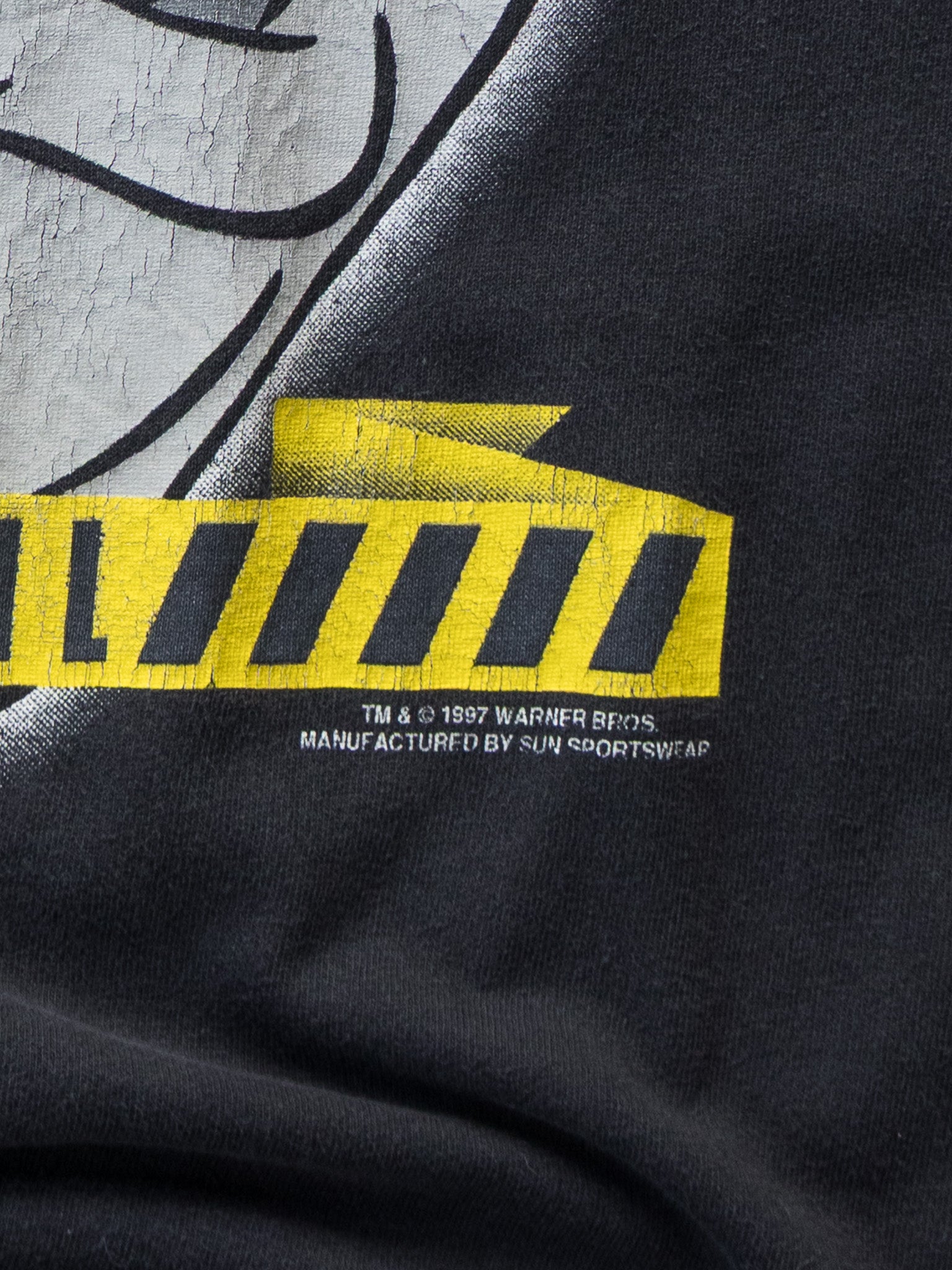 Vintage 1997 Black Looney Tunes Tasmanian Devil Tee (L)