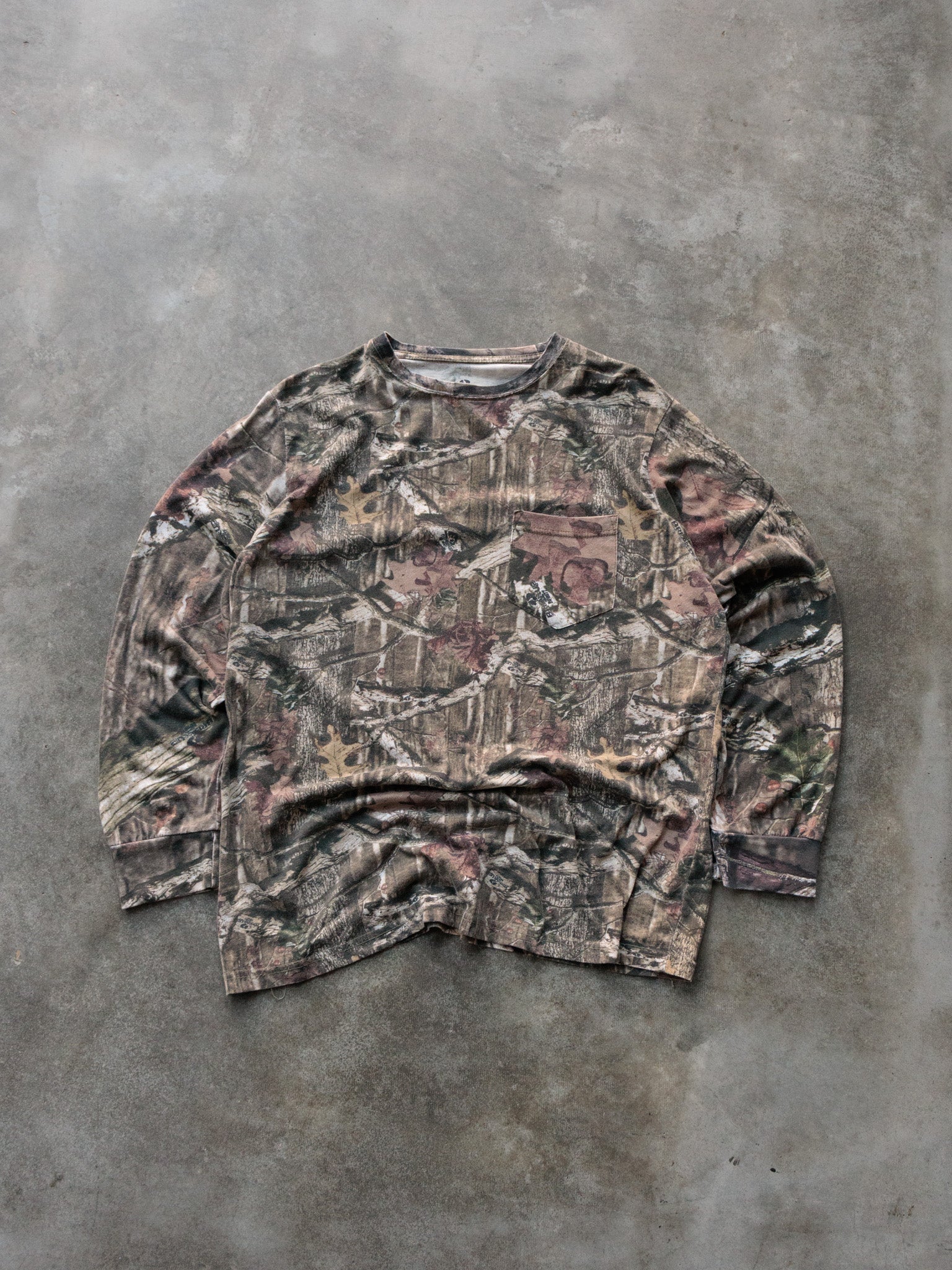 Vintage Brown Camo Mossy Oak Break-Up Infinity Long Sleeve Tee (L)