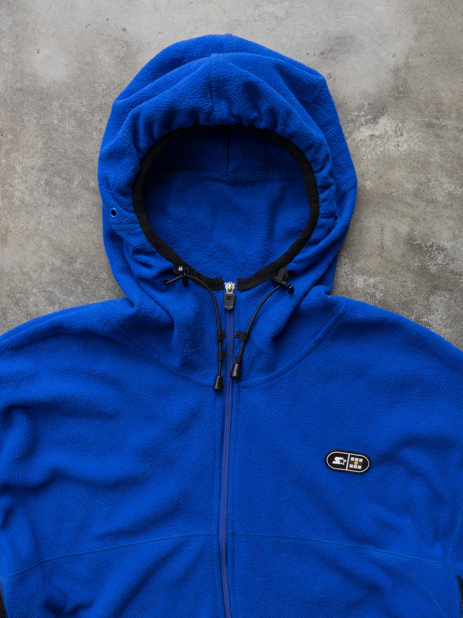 Vintage 00s Blue Starter Zip Fleece Hoodie (L)