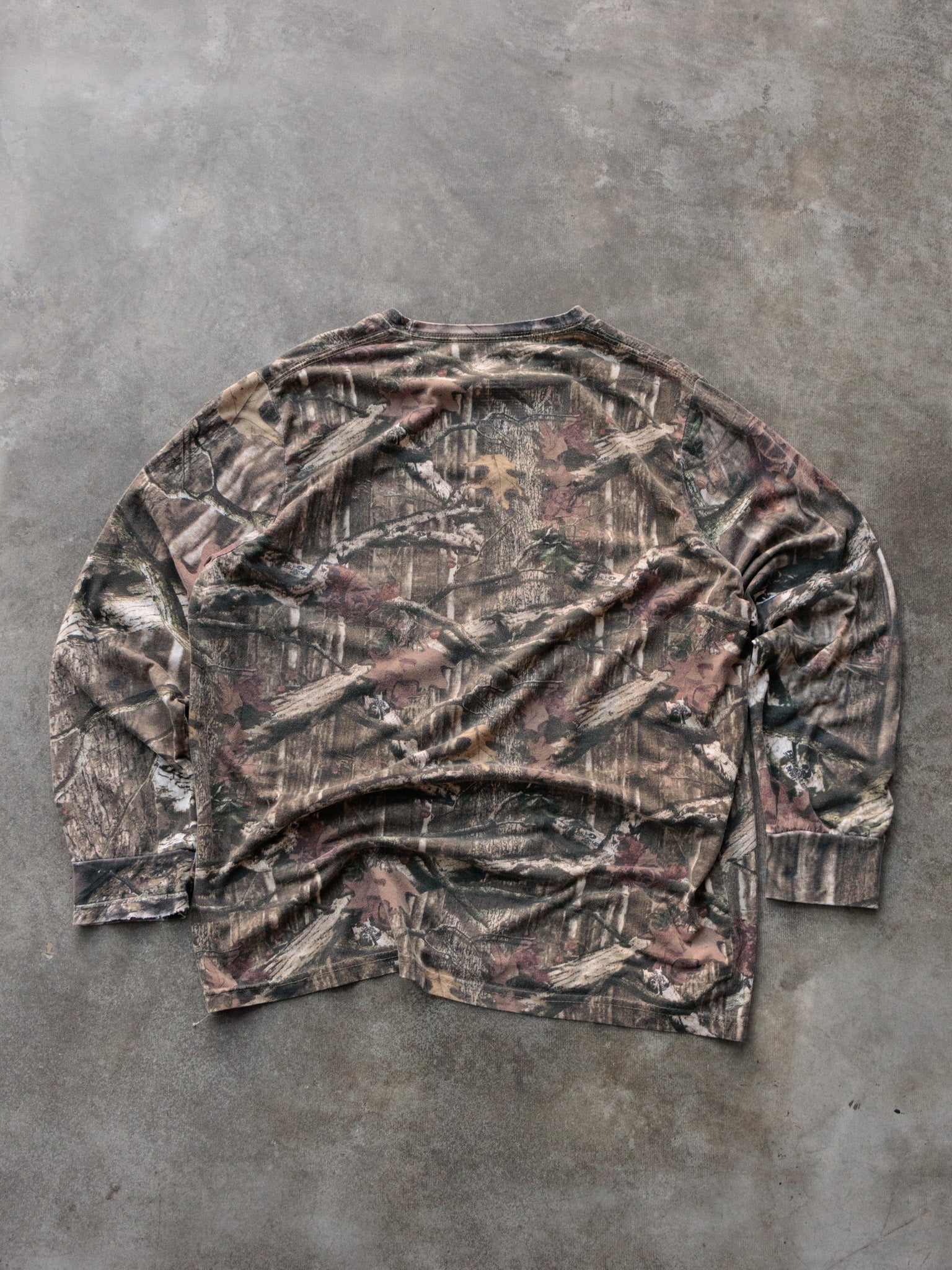 Vintage Brown Camo Mossy Oak Break-Up Infinity Long Sleeve Tee (L)