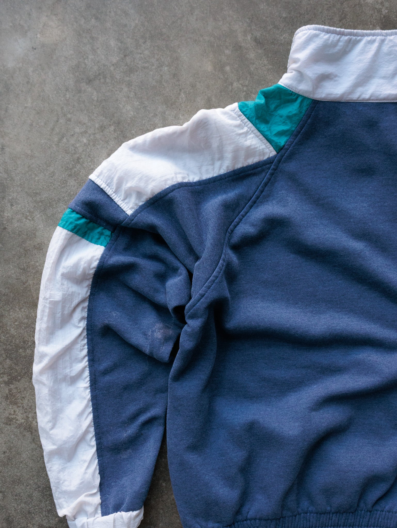 Vintage 90s Navy Spalding Pro Colourblock Quarter Zip (L)