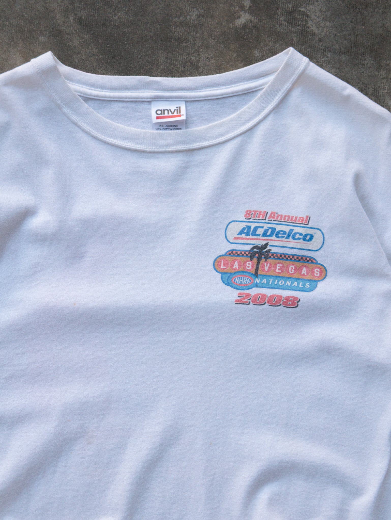 Vintage 2008 White ACDelco Las Vegas NHRA Nationals Tee (XL)