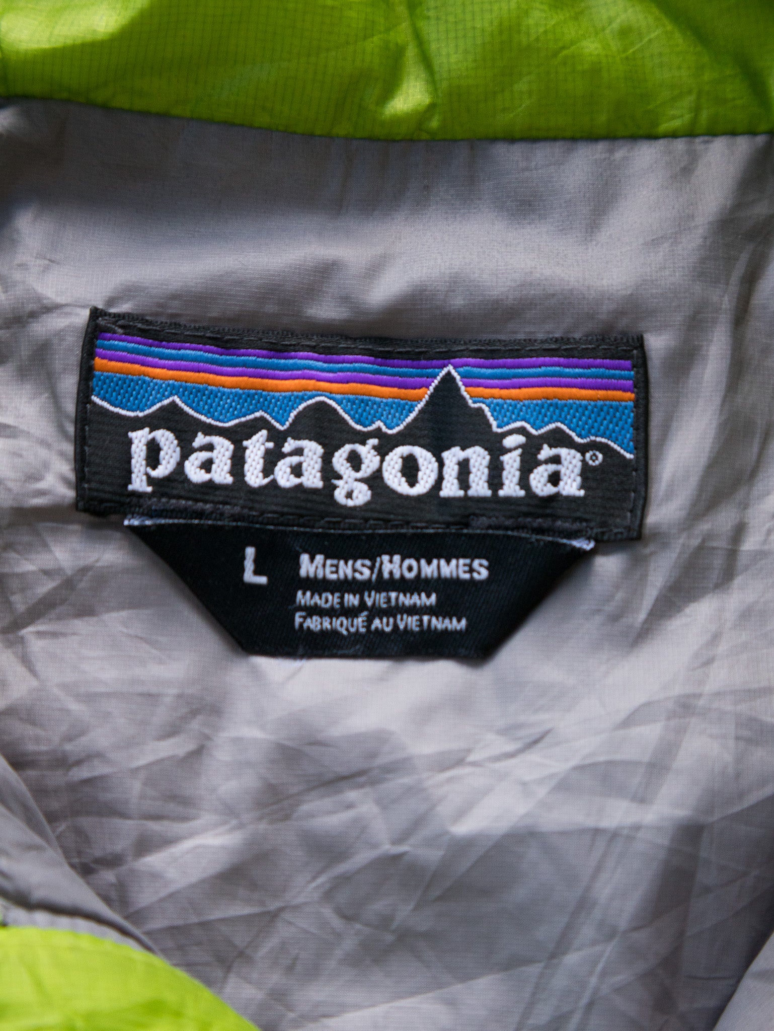 Vintage Lime Green Patagonia Puffer Vest (L)