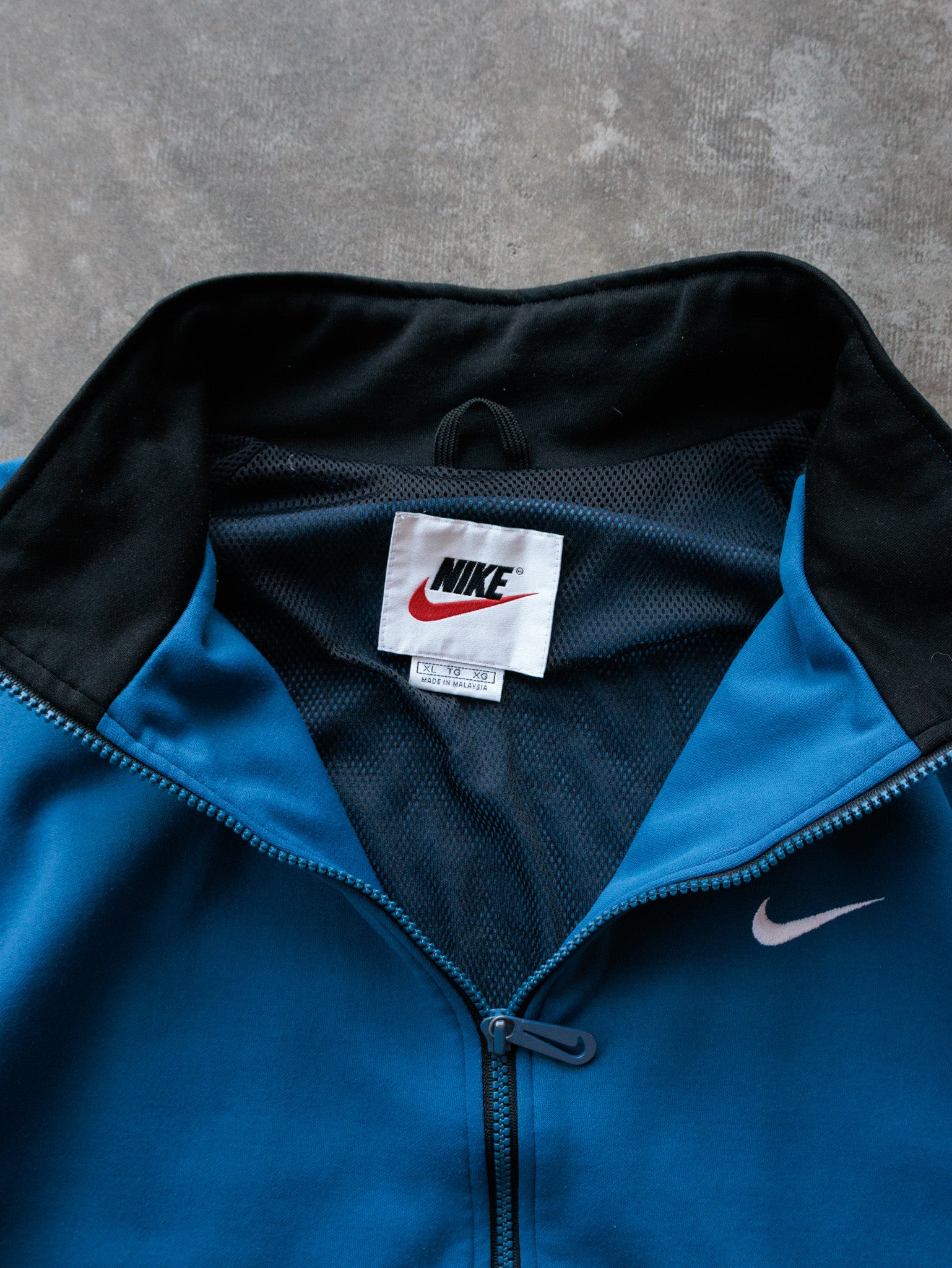 Vintage 90s Blue & Black Nike Track Jacket (XL)
