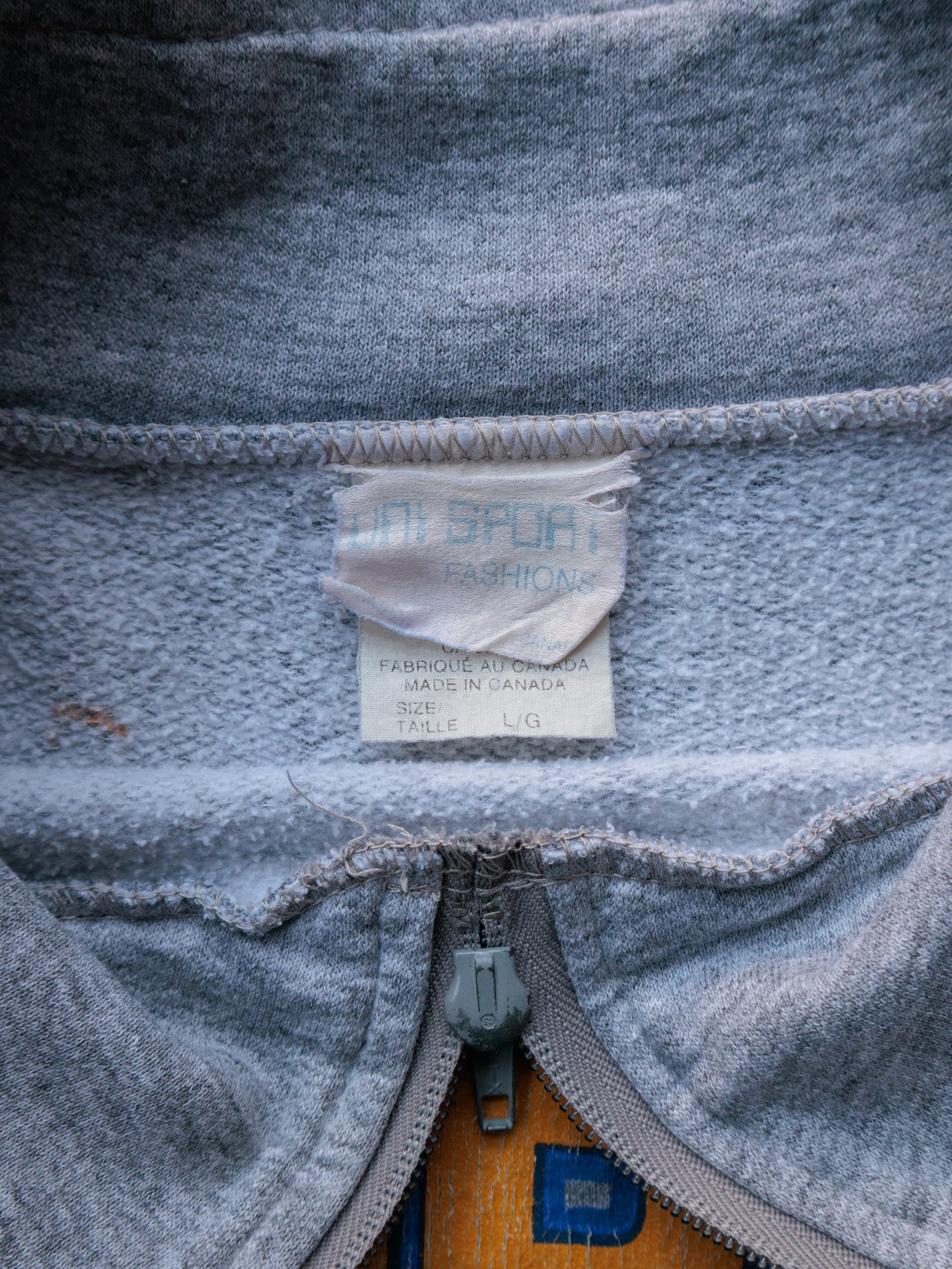 Vintage 90s Grey Bombers Quarter Zip (L)
