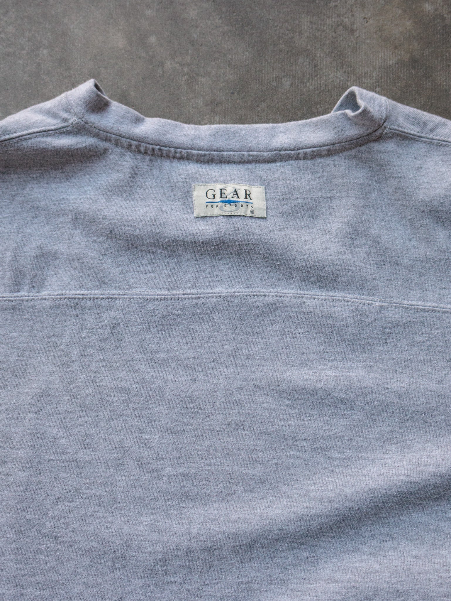 Vintage 90s Grey University Alaska Anchorage Colourblock V-Neck Sweatshirt (XL)