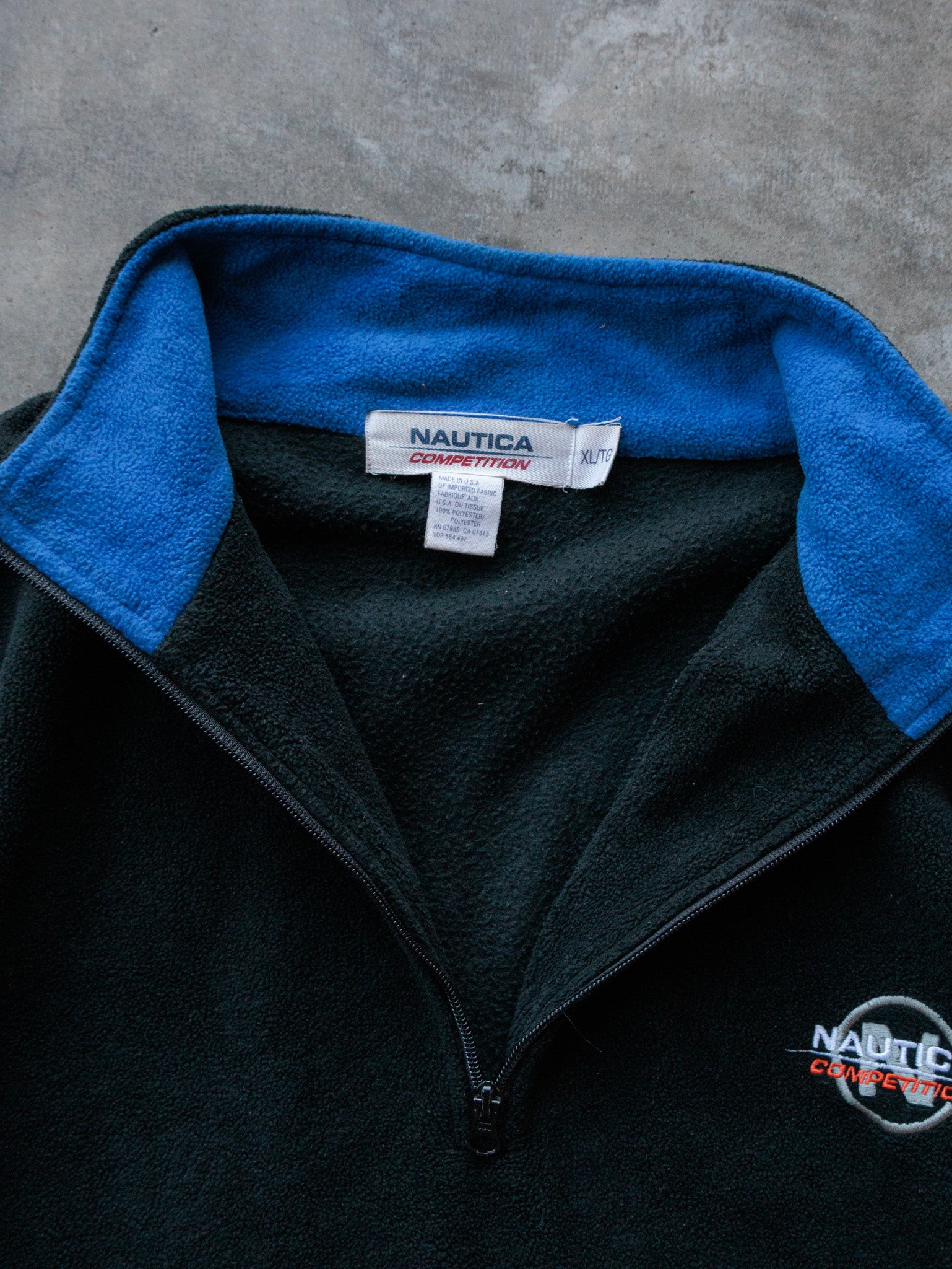 Vintage 90s Black Nautica Fleece Sweatshirt (XL)