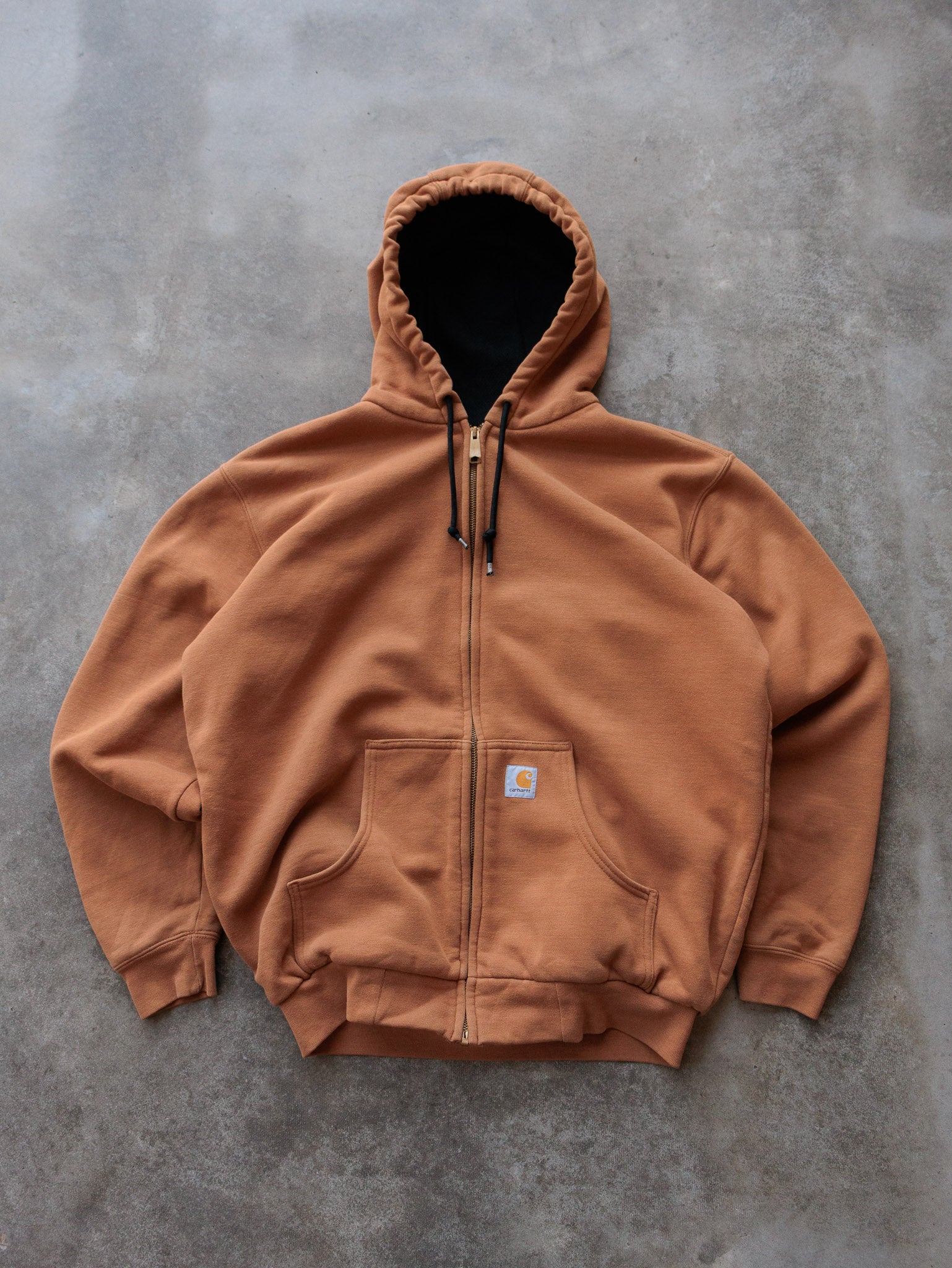 Vintage 00s Brown Carhartt Zip Hoodie (M)