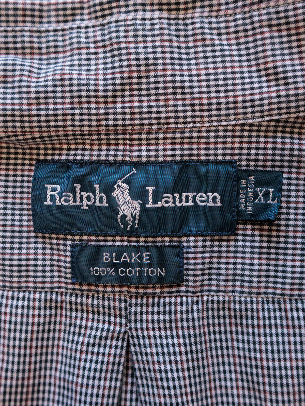 Vintage Multicolor Checkered Ralph Lauren Shirt (XL)