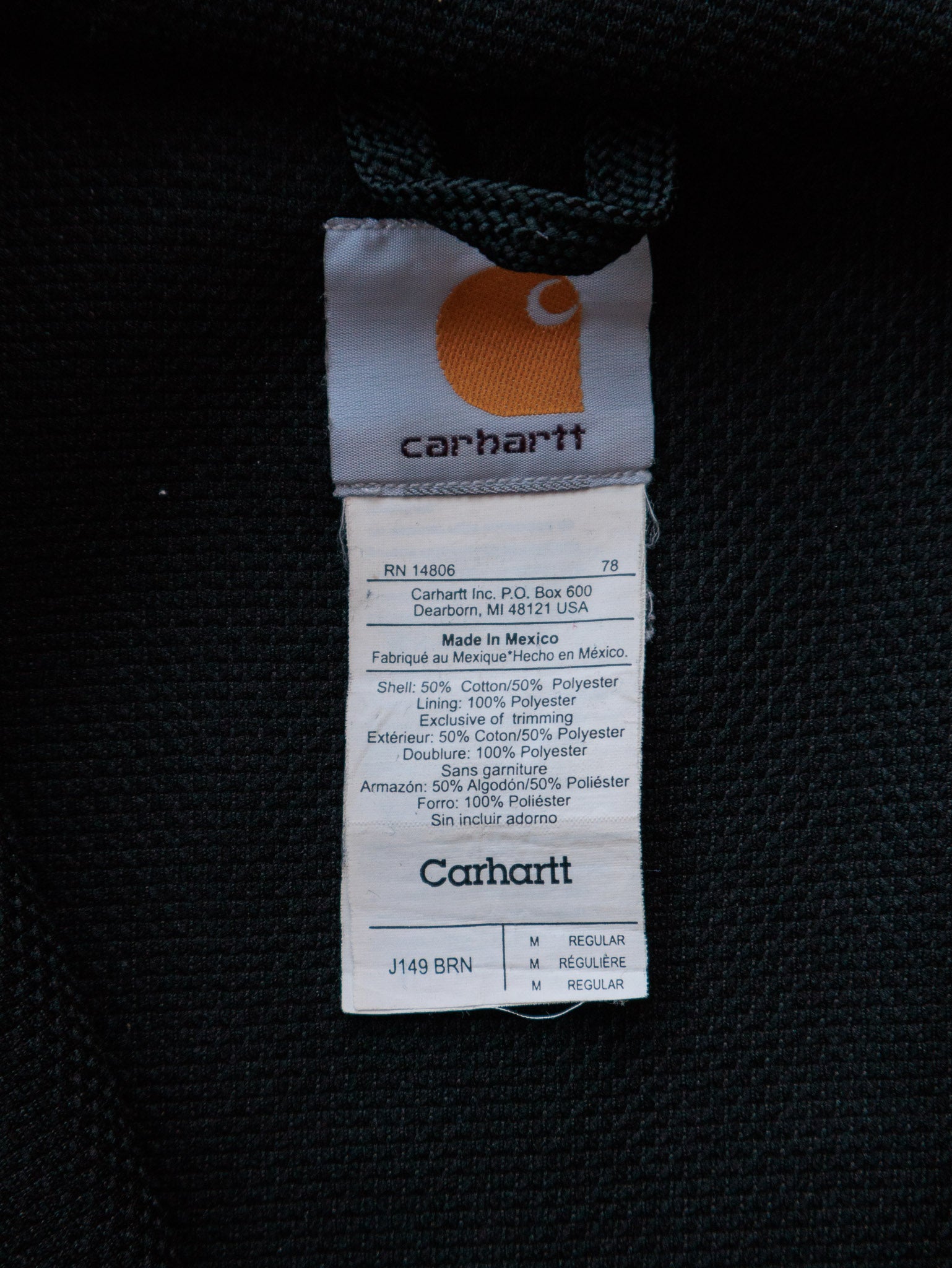 Vintage 00s Brown Carhartt Zip Hoodie (M)
