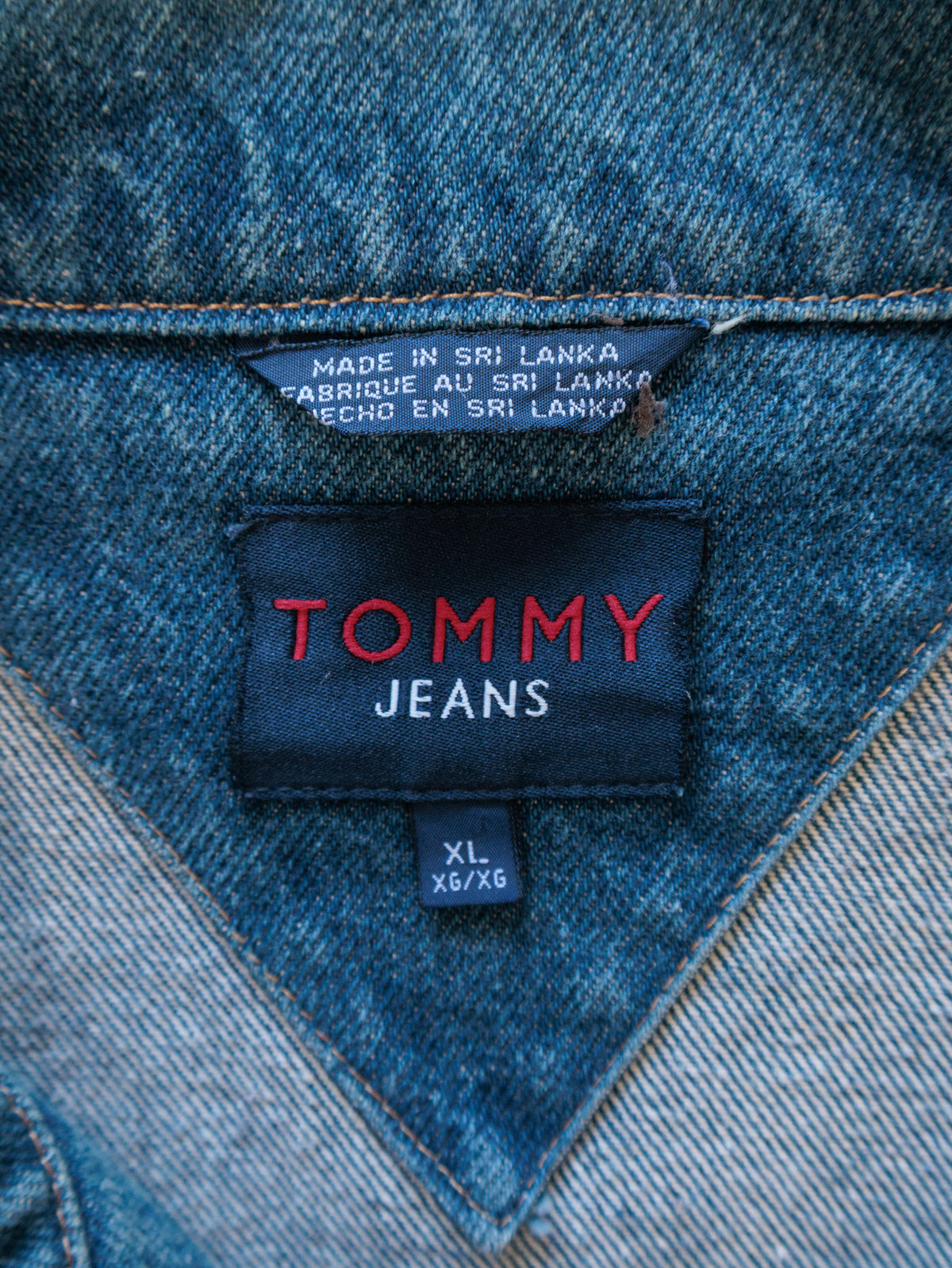 Vintage 00s Blue Tommy Jeans Denim Jacket (XL)