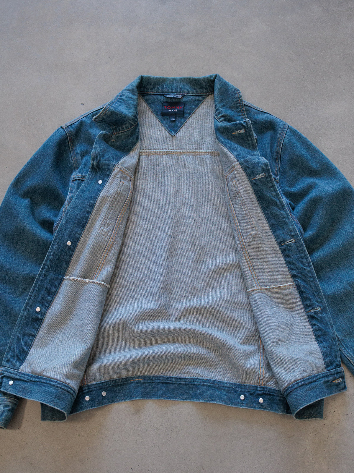 Vintage 00s Blue Tommy Jeans Denim Jacket (XL)