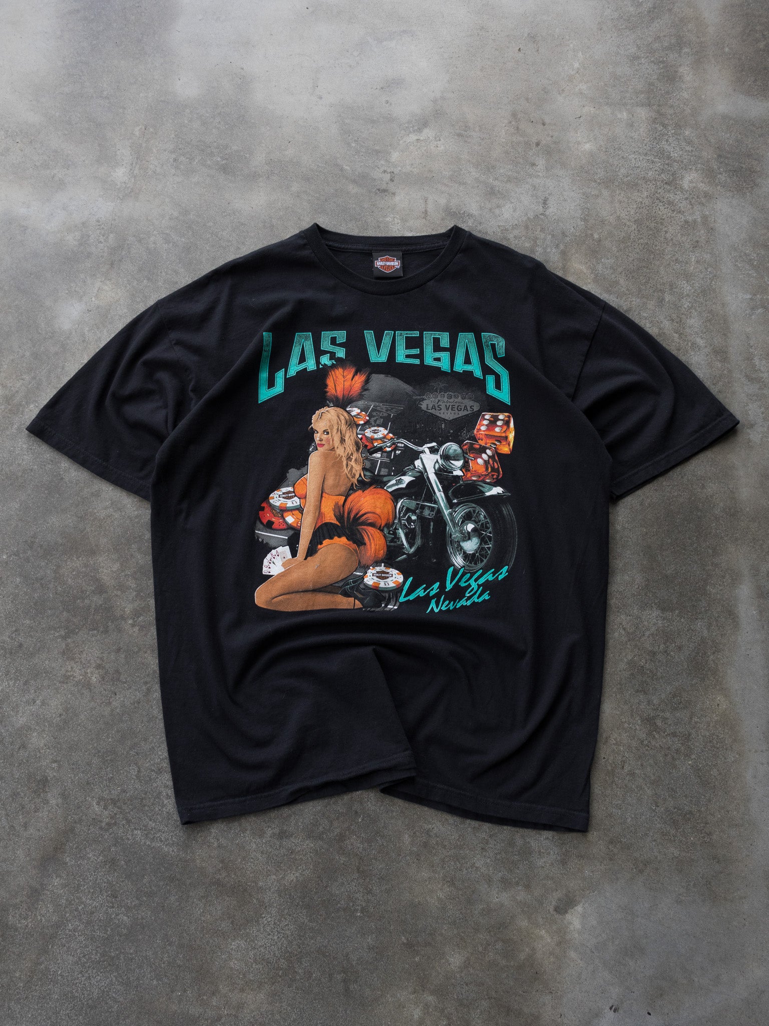 Vintage Black Harley-Davidson Las Vegas Nevada Tee (XL)