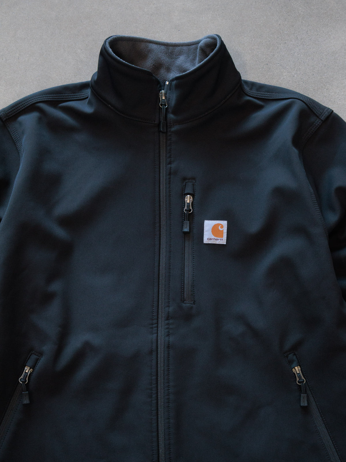 Vintage Black Carhartt Fleece-Lined Jacket (L)