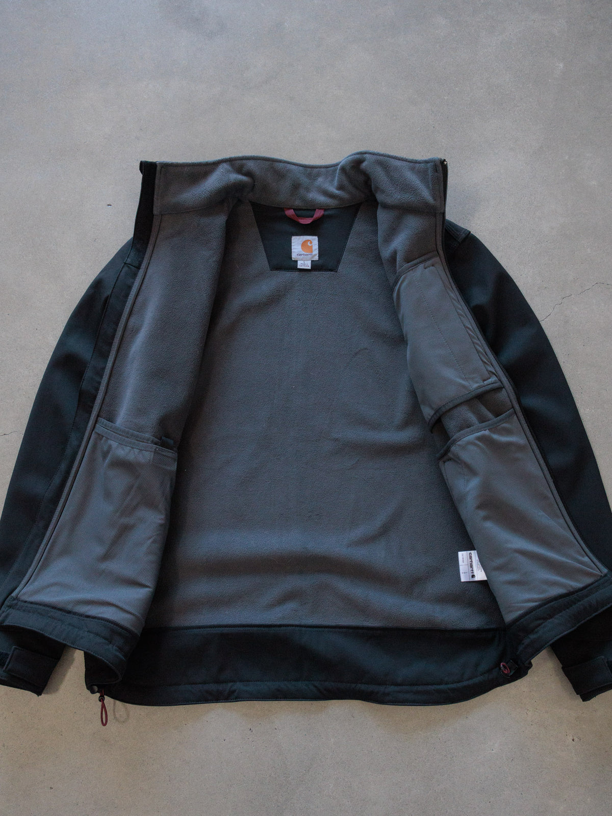 Vintage Black Carhartt Fleece-Lined Jacket (L)