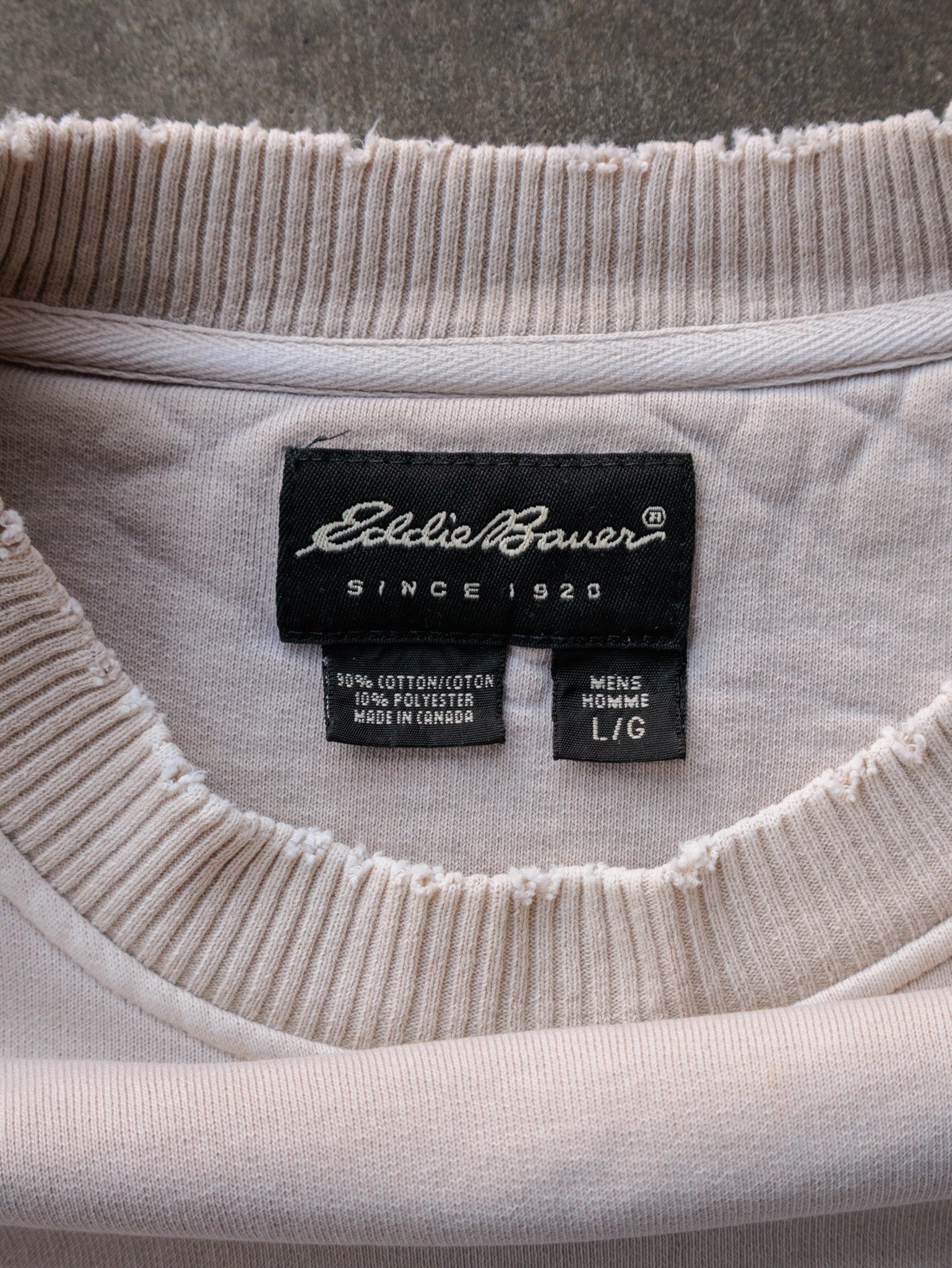 Vintage Beige Eddie Bauer Sweatshirt (L)