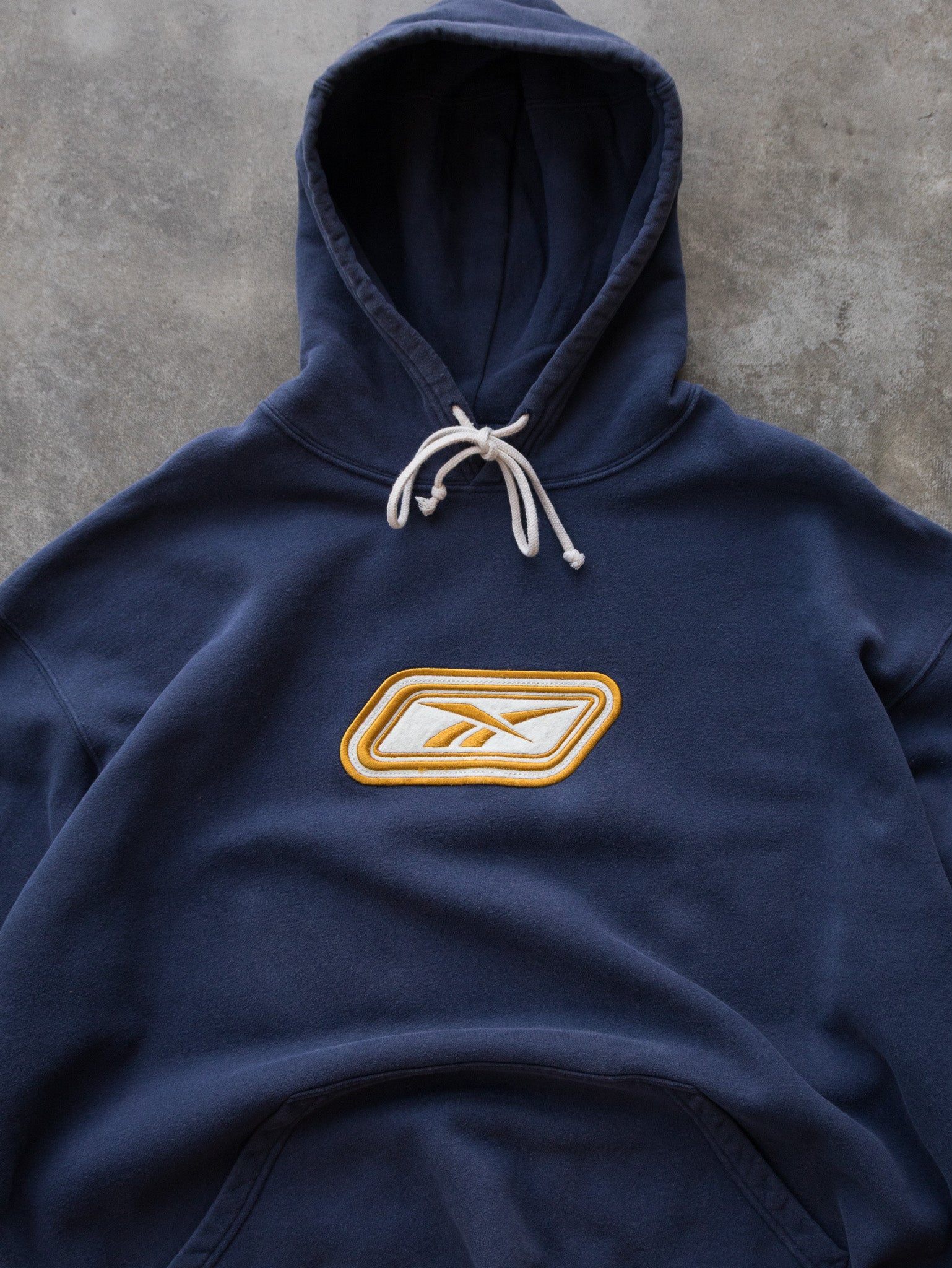 Vintage 00s Navy Reebok Logo Hoodie (L)