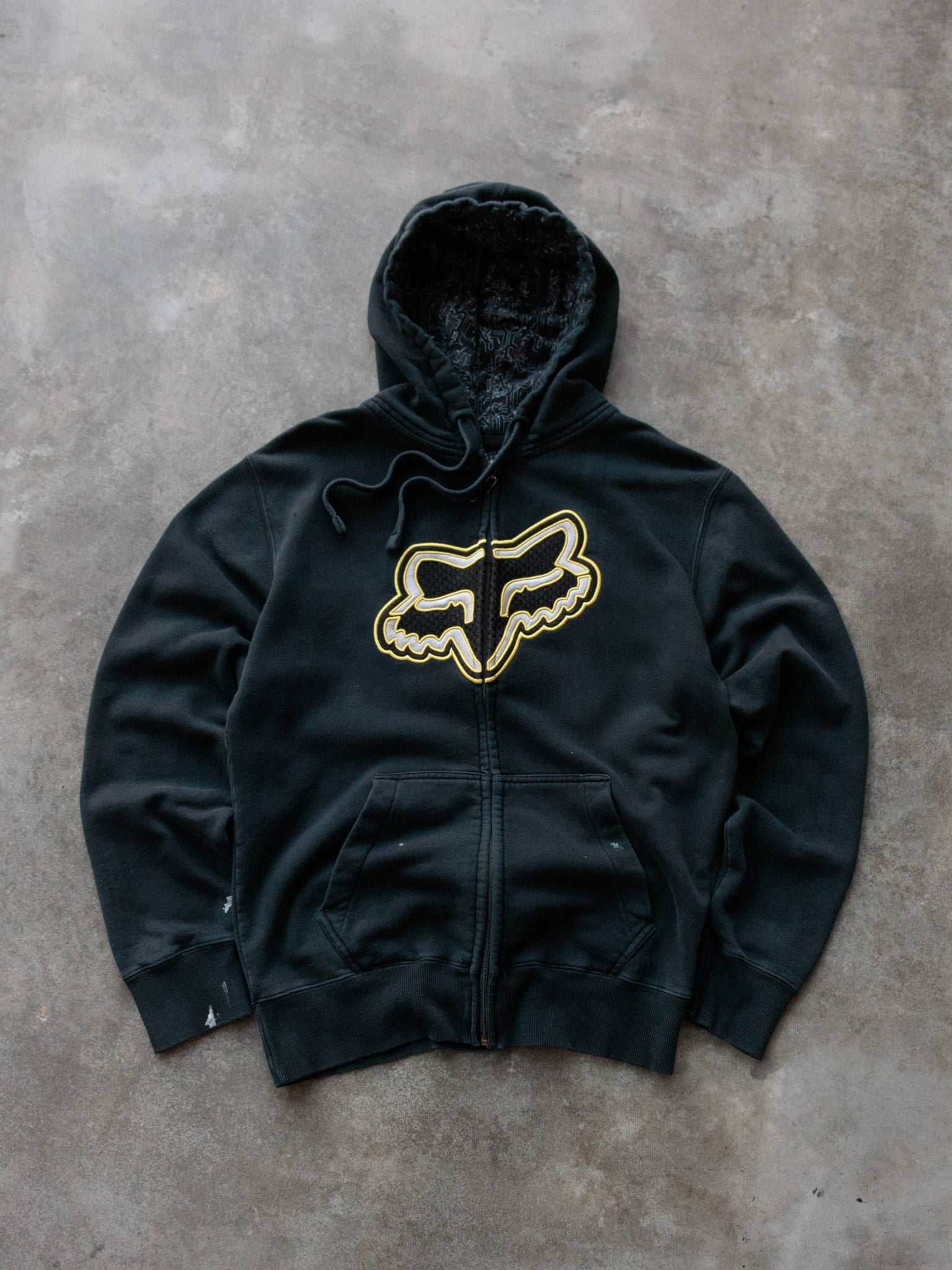 Vintage 00s Black Fox Racing Full Zip Hoodie (M)
