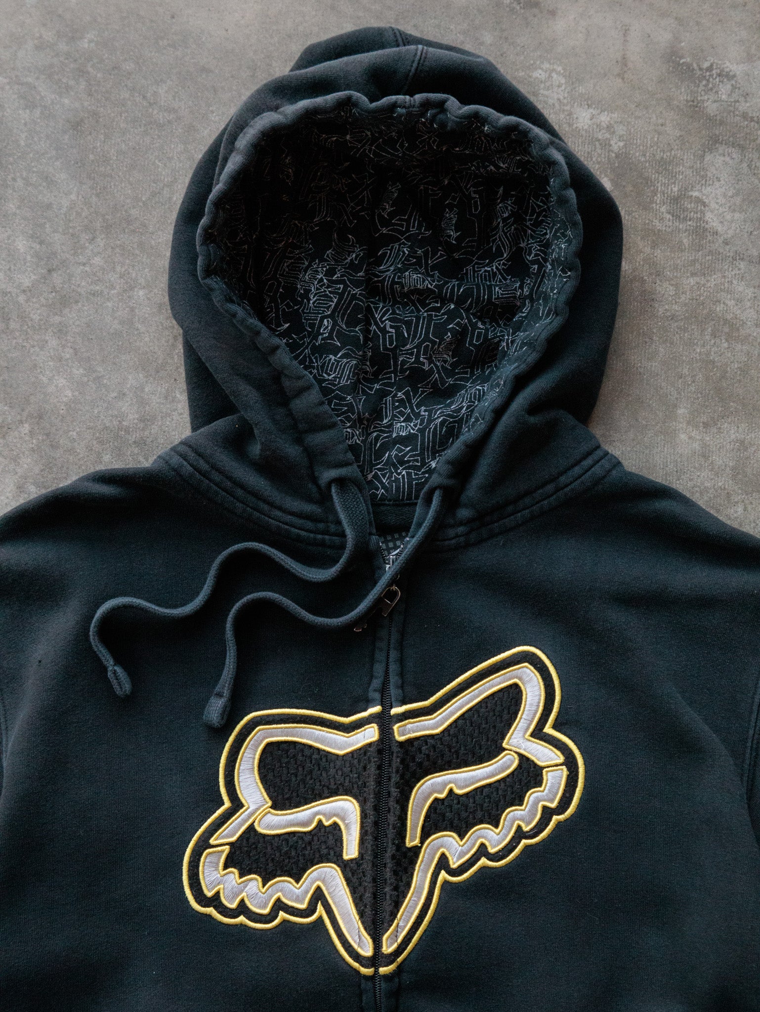 Vintage 00s Black Fox Racing Full Zip Hoodie (M)