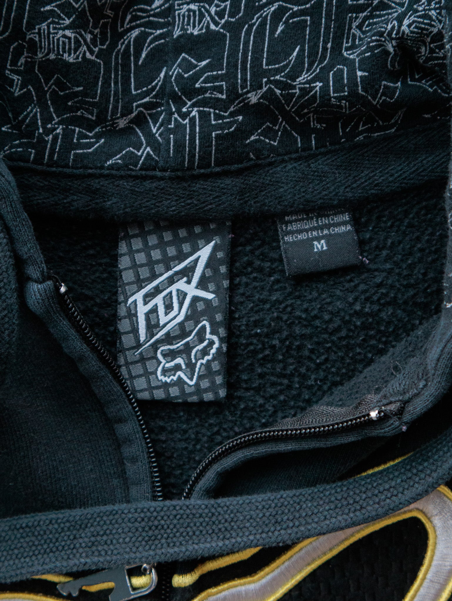 Vintage 00s Black Fox Racing Full Zip Hoodie (M)