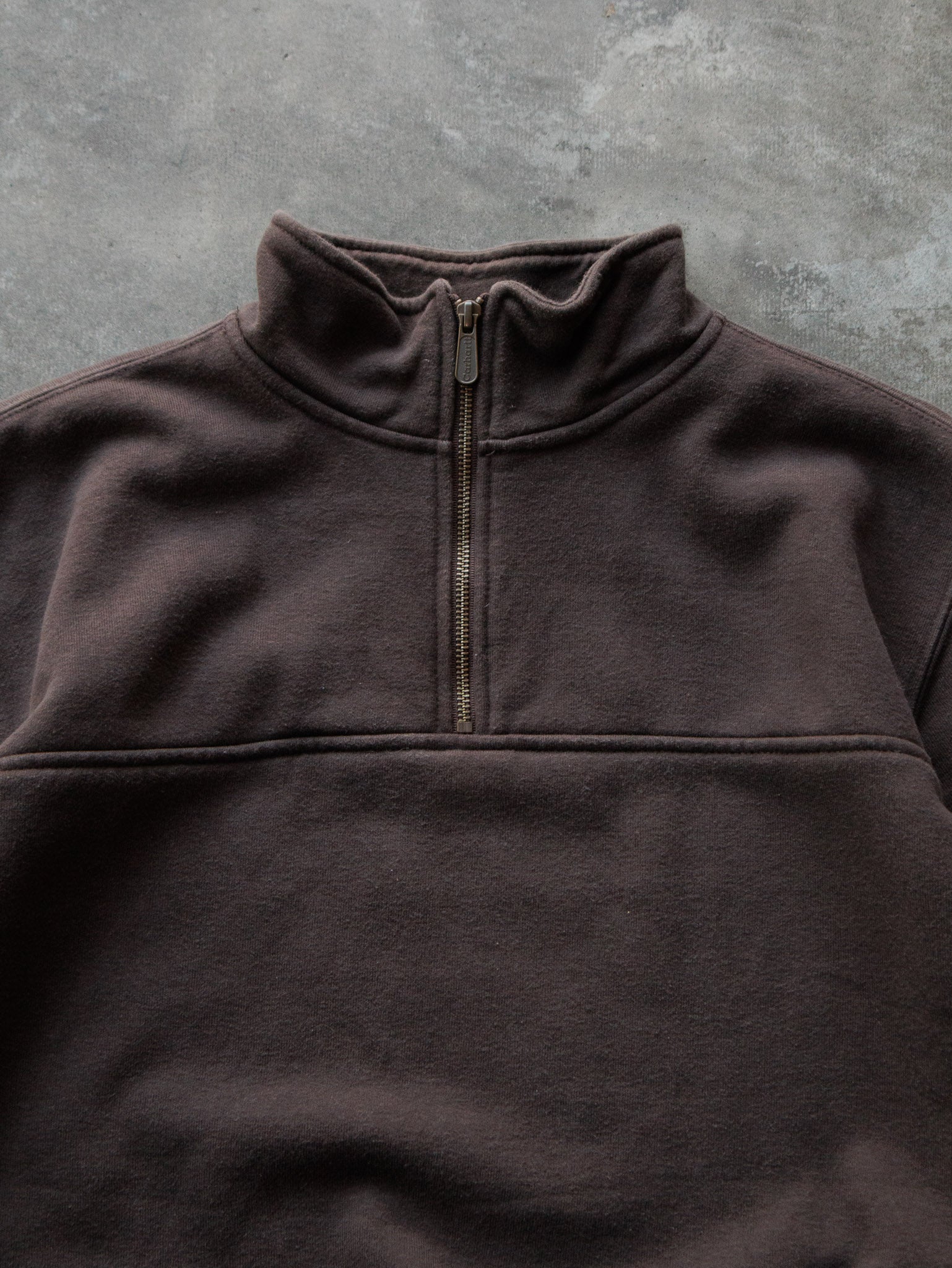 Vintage Brown Carhartt Quarter Zip Sweatshirt (M)