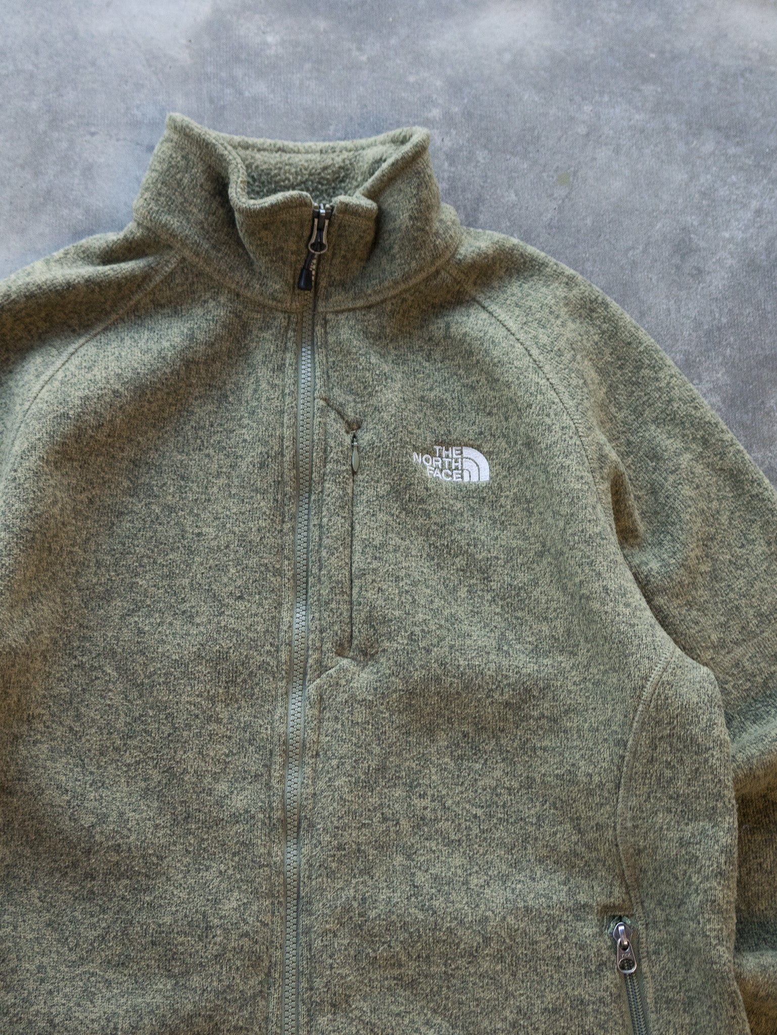 Vintage Moss Green The North Face Fleece Jacket (L)