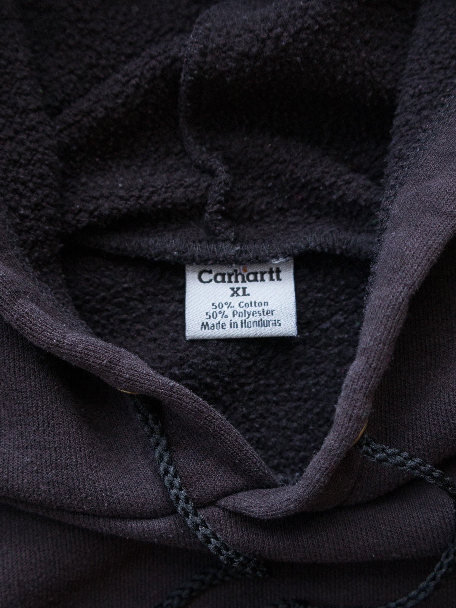 Vintage Faded Black Carhartt Hoodie (XL)