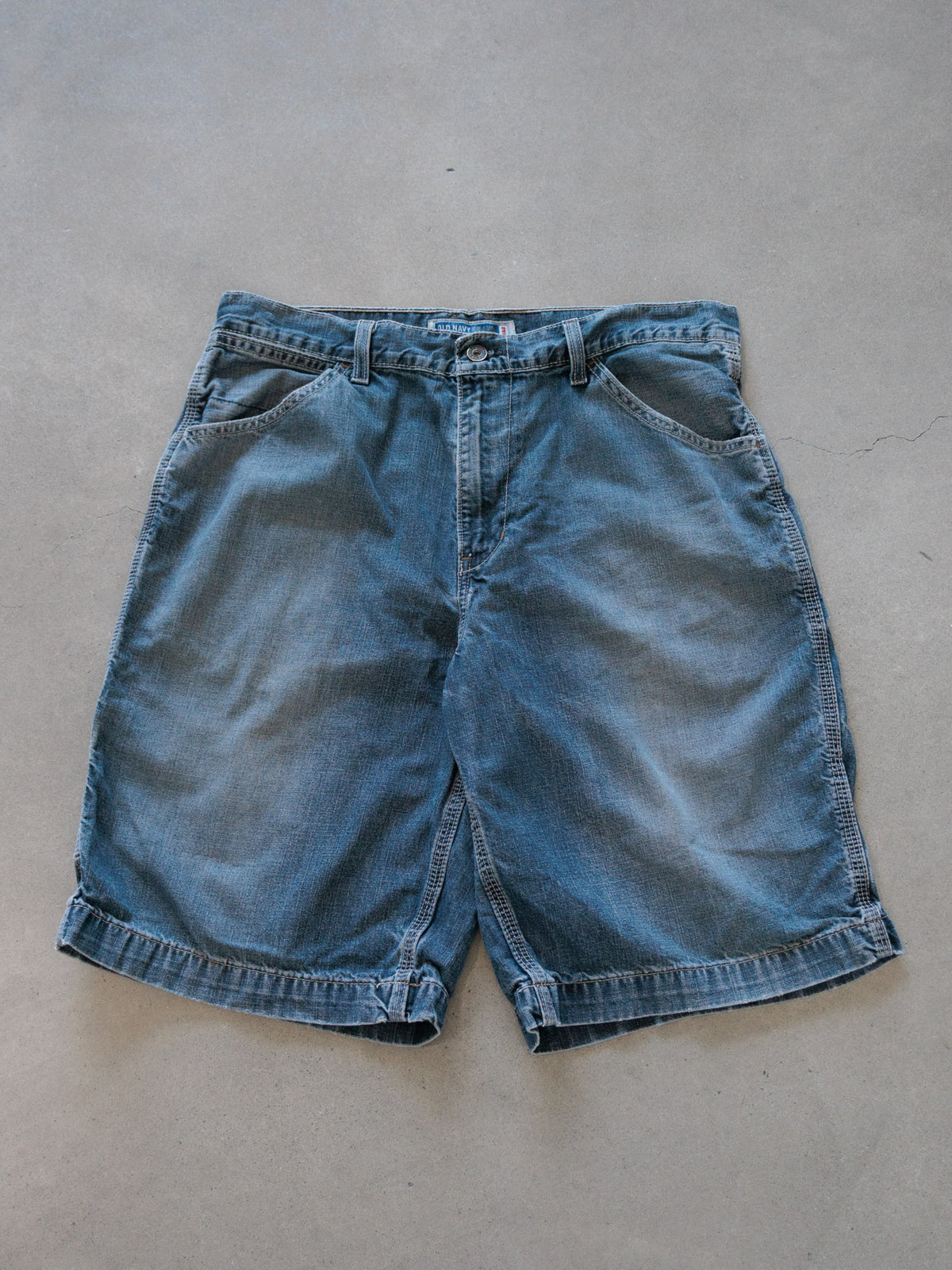 Vintage Blue Old Navy Denim Carpenter Shorts (W34)