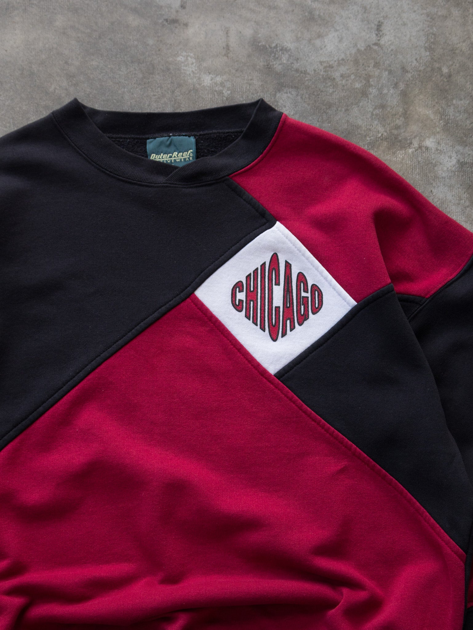 Vintage Colour Block Chicago Sweatshirt (XL)