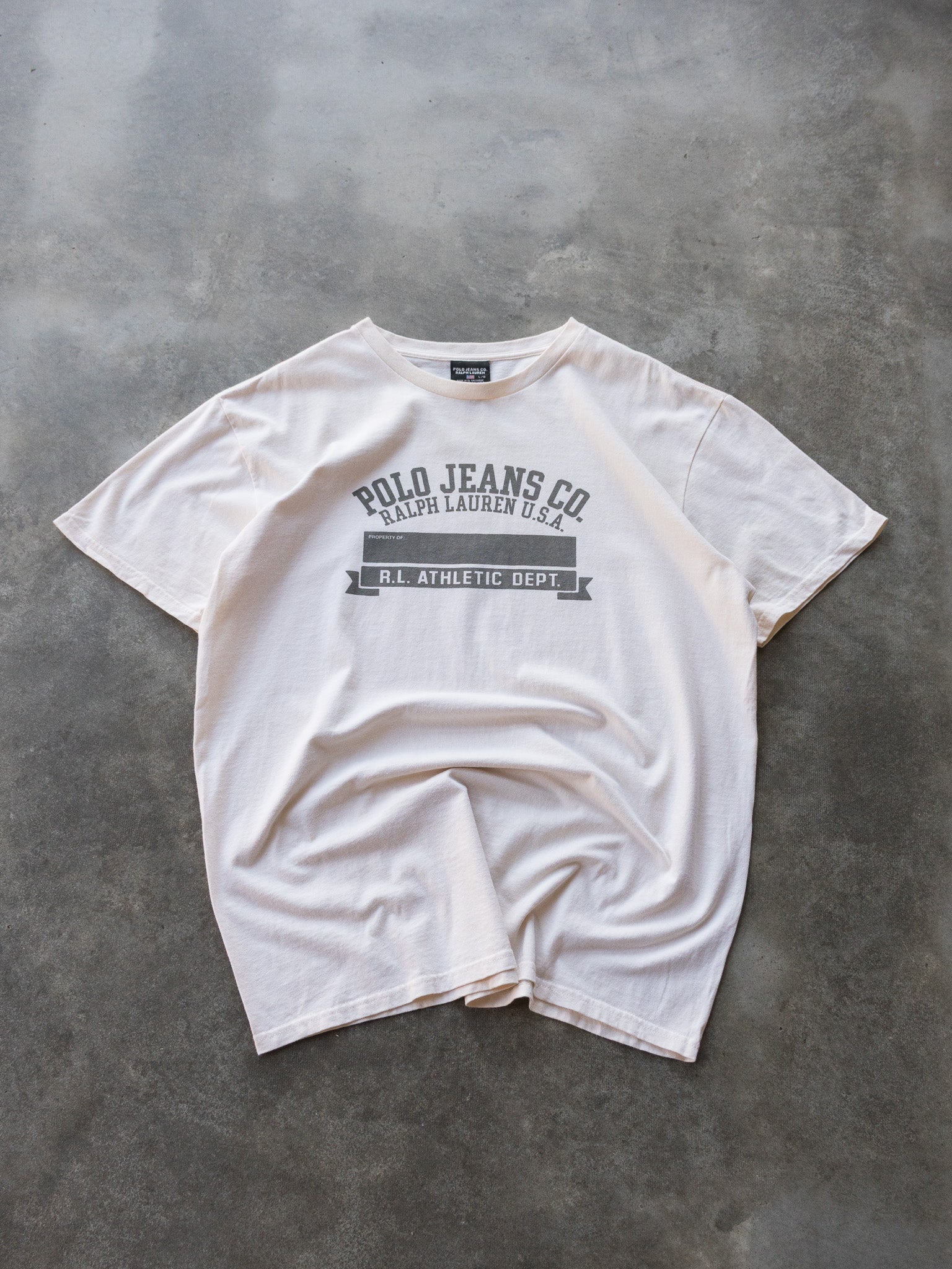 Vintage 00s Off White Ralph Lauren Tee (L)