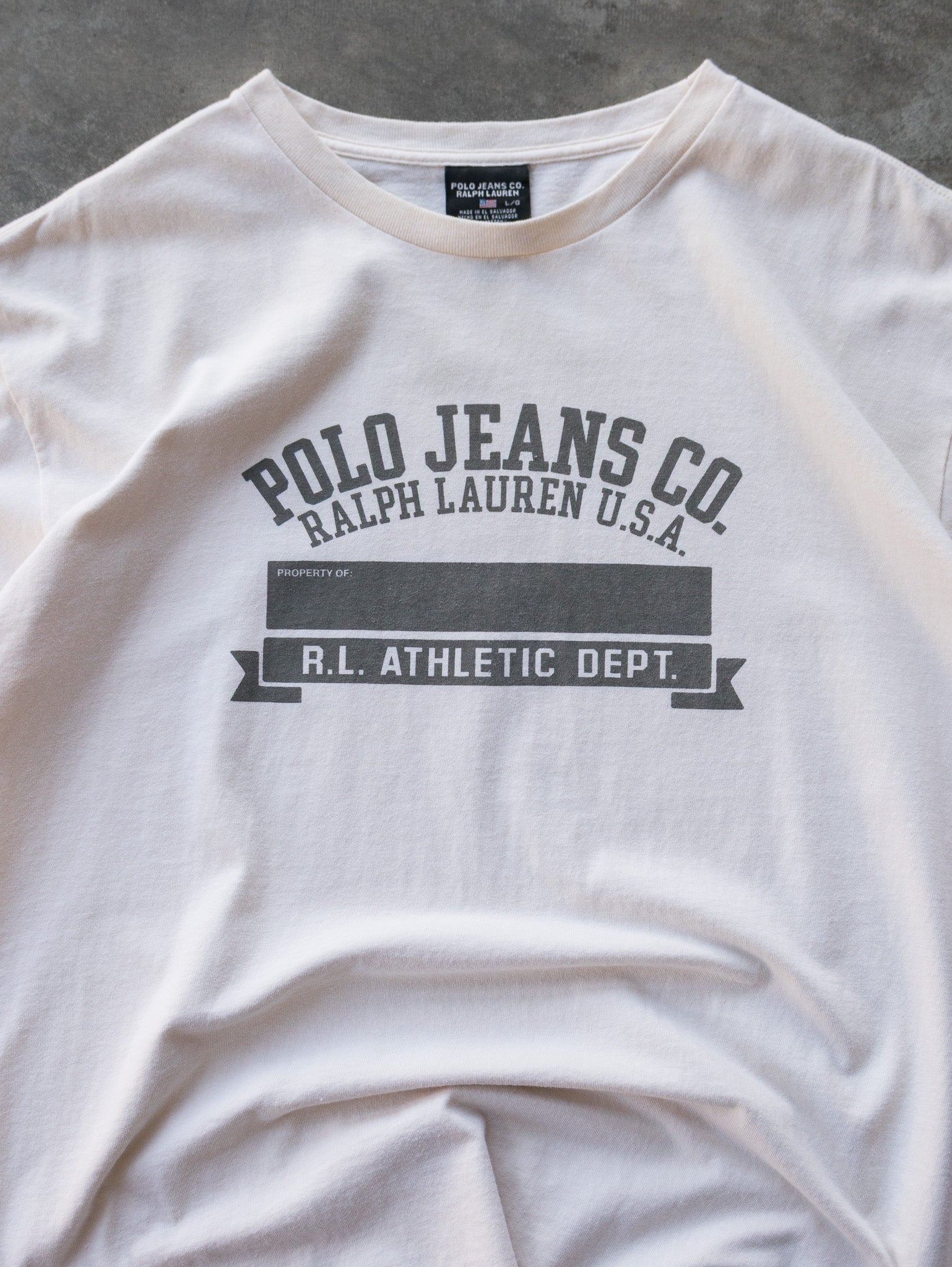 Vintage 00s Off White Ralph Lauren Tee (L)