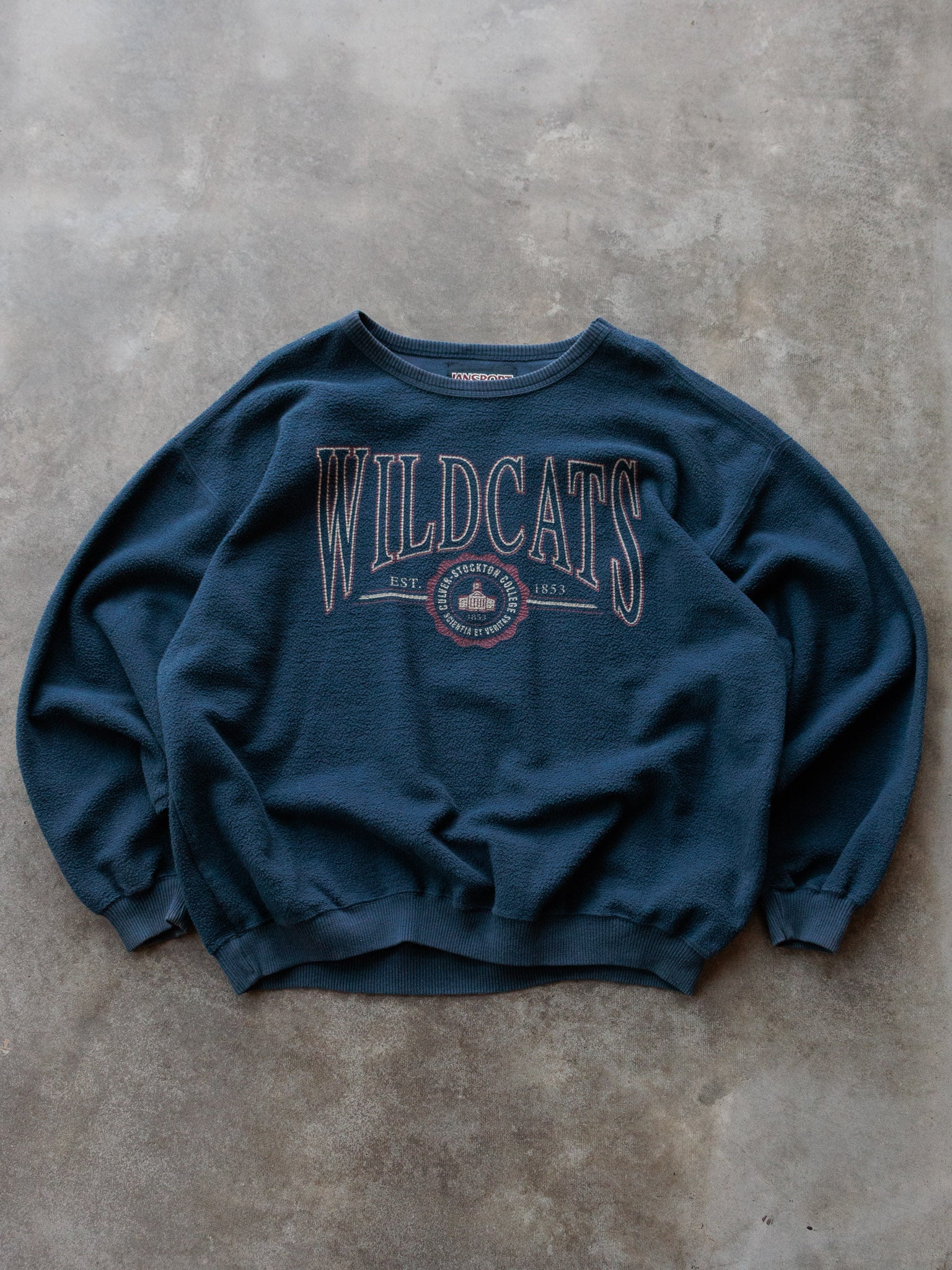 Vintage Navy Culver-Stockton College Wildcats Fleece Sweatshirt (XL)