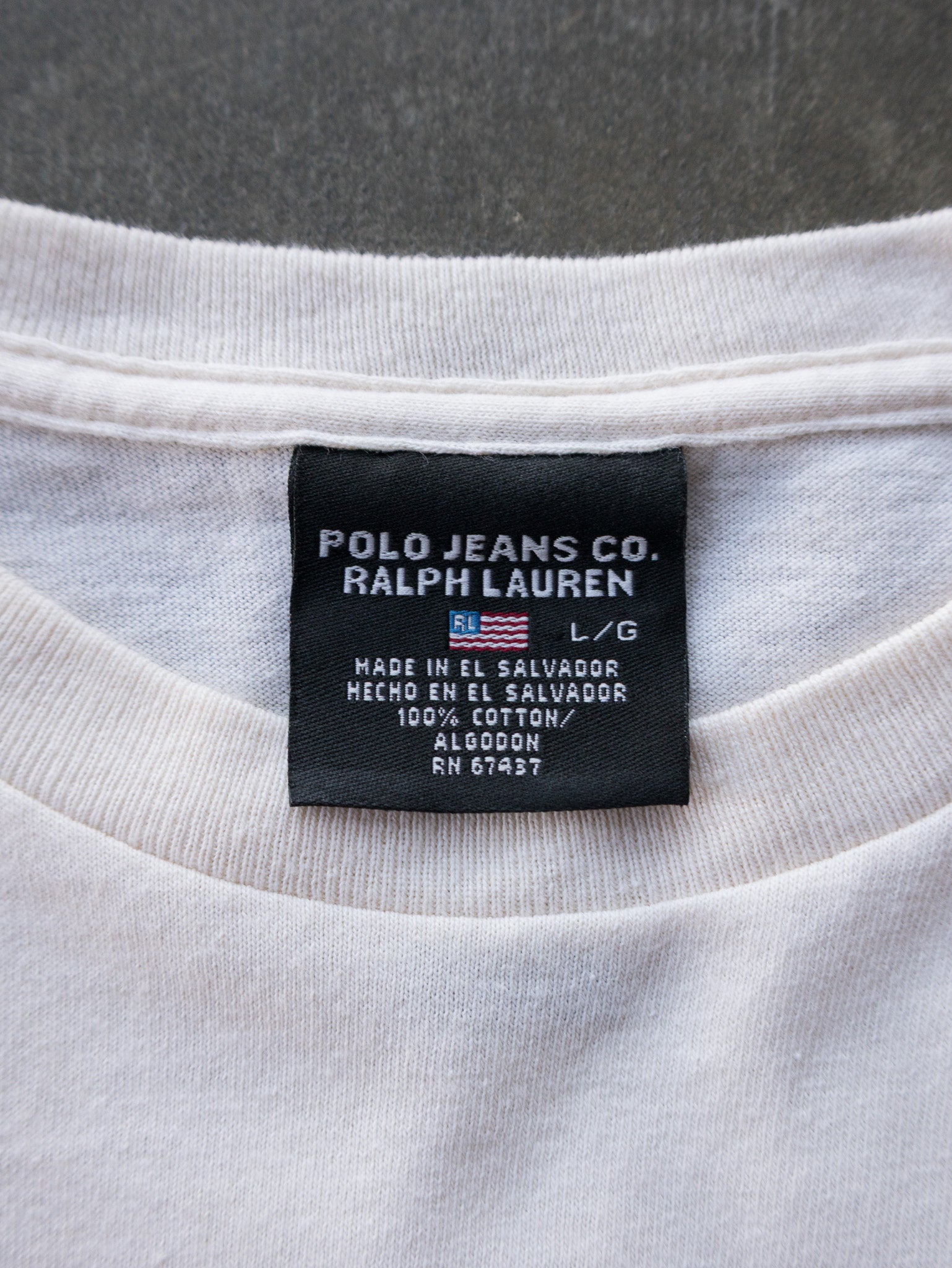 Vintage 00s Off White Ralph Lauren Tee (L)