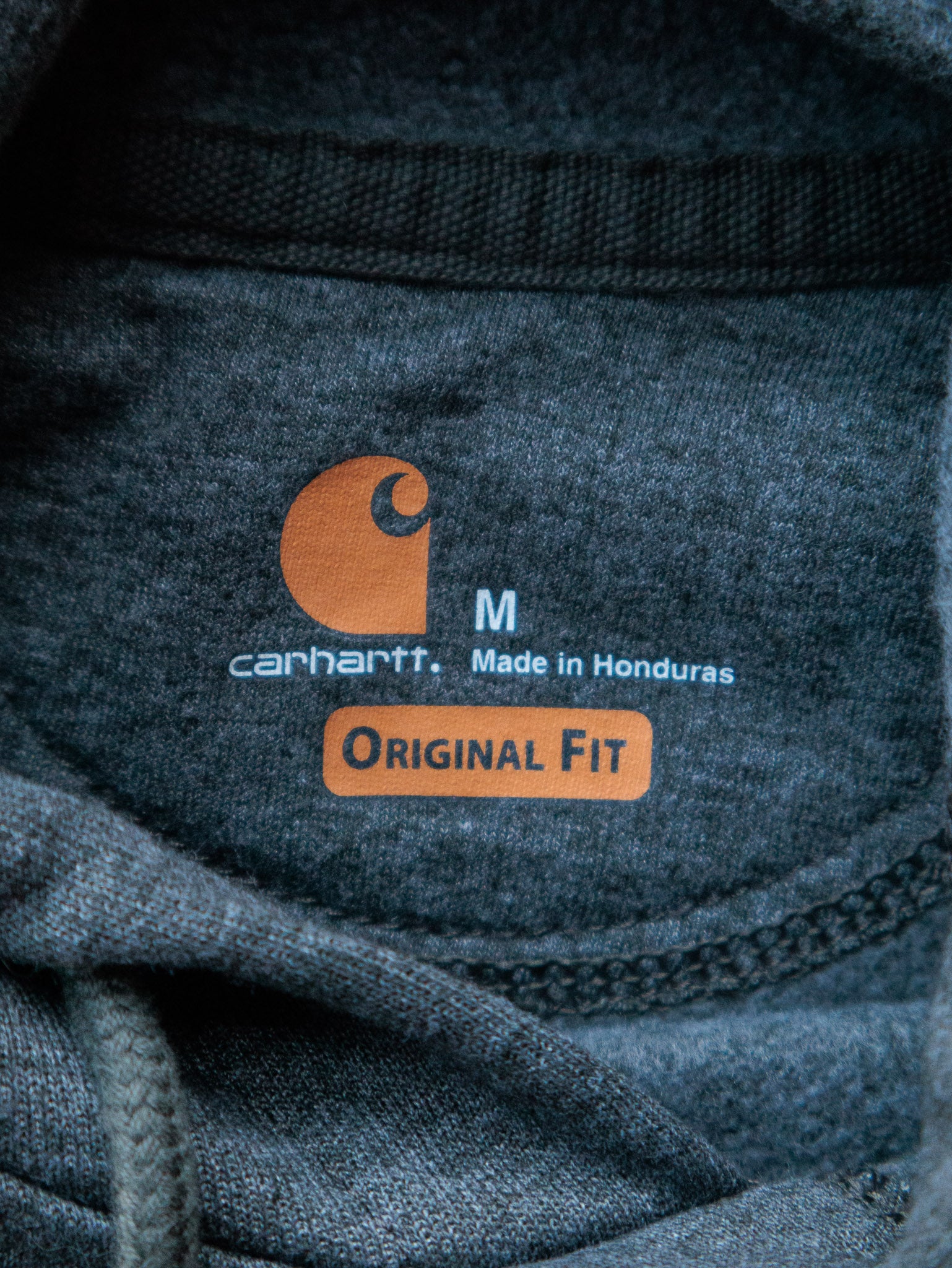 Vintage Grey Carhartt Sleeve Spell Out Hoodie (M)