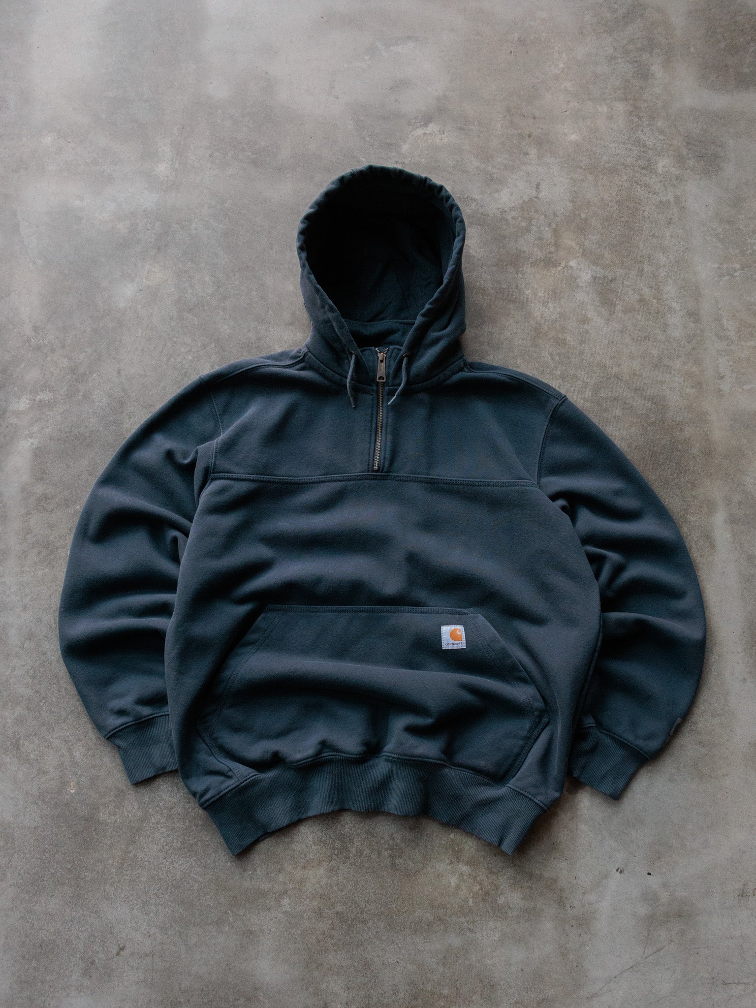 Vintage Navy Carhartt Rain Defender Hoodie (L)