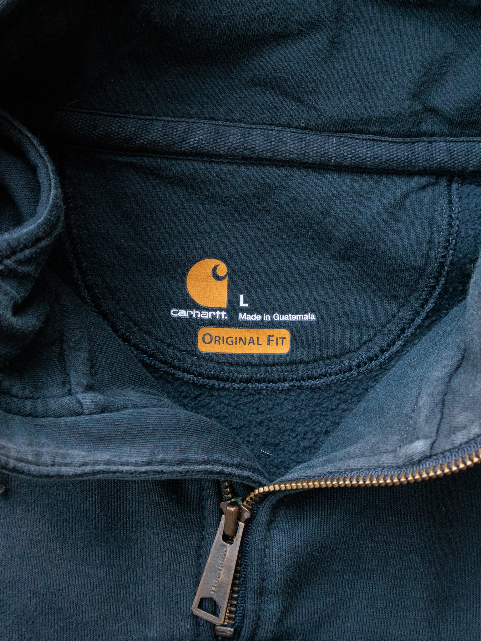 Vintage Navy Carhartt Rain Defender Hoodie (L)