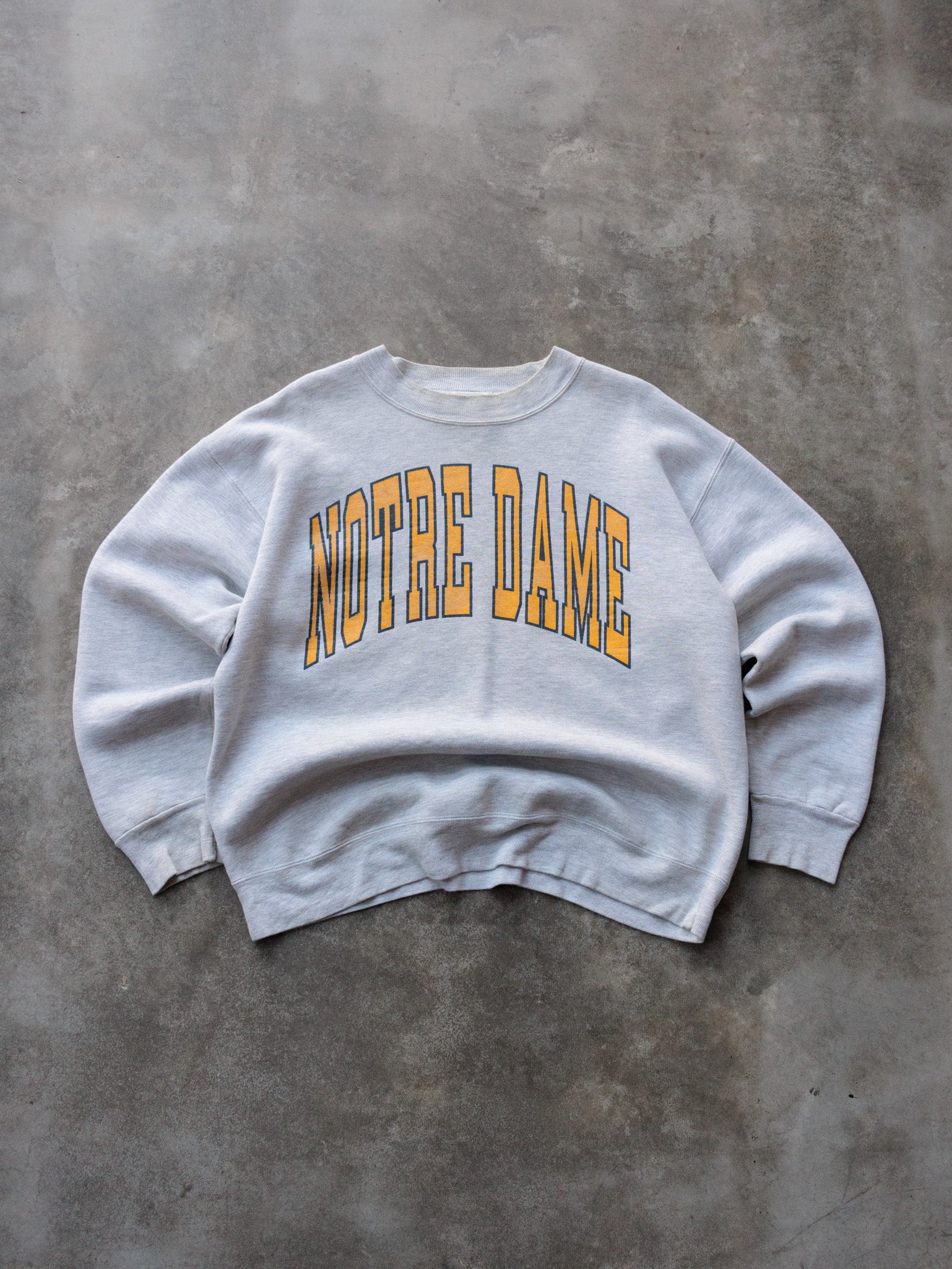 Vintage 90s Grey Notre Dame Sweatshirt (XL)