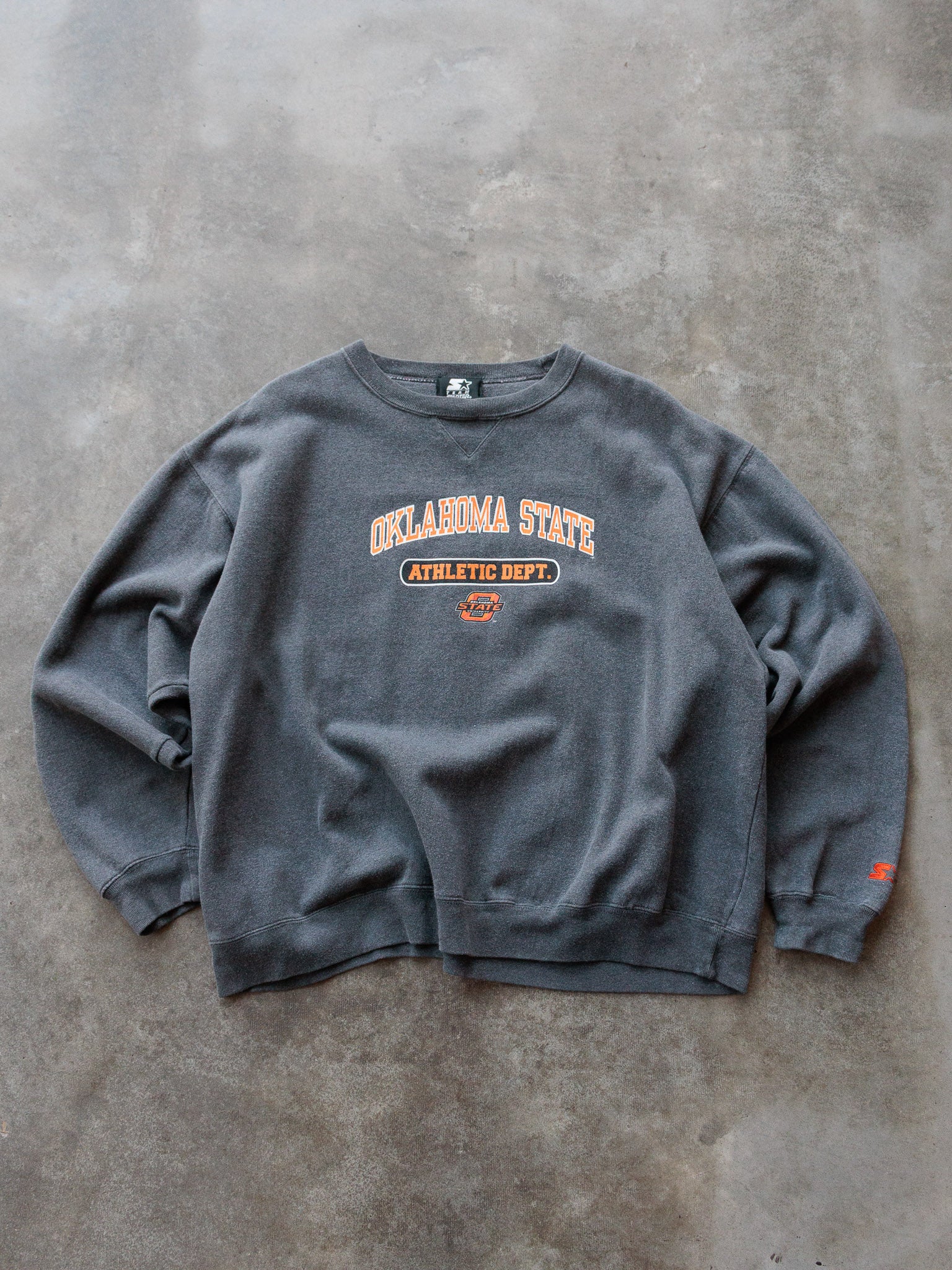 Vintage 00s Grey Starter Oklahoma State Sweatshirt (XL)