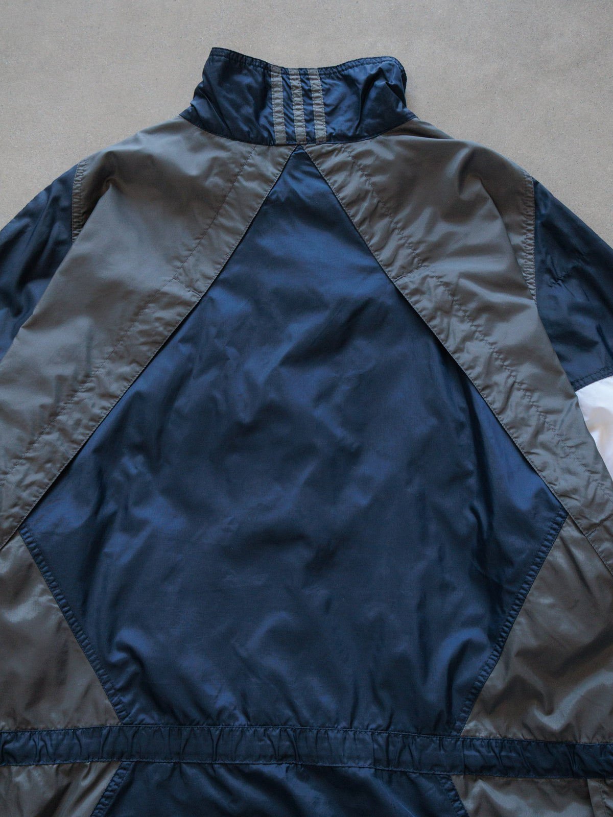 Vintage 90s Navy Adidas Colourblock Windbreaker (XL)