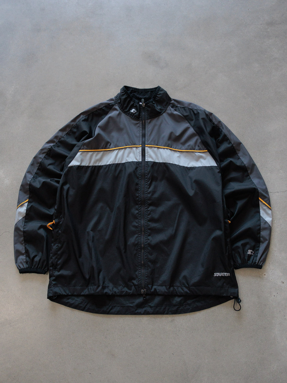 Vintage 00s Black Starter Colourblock Windbreaker (L)