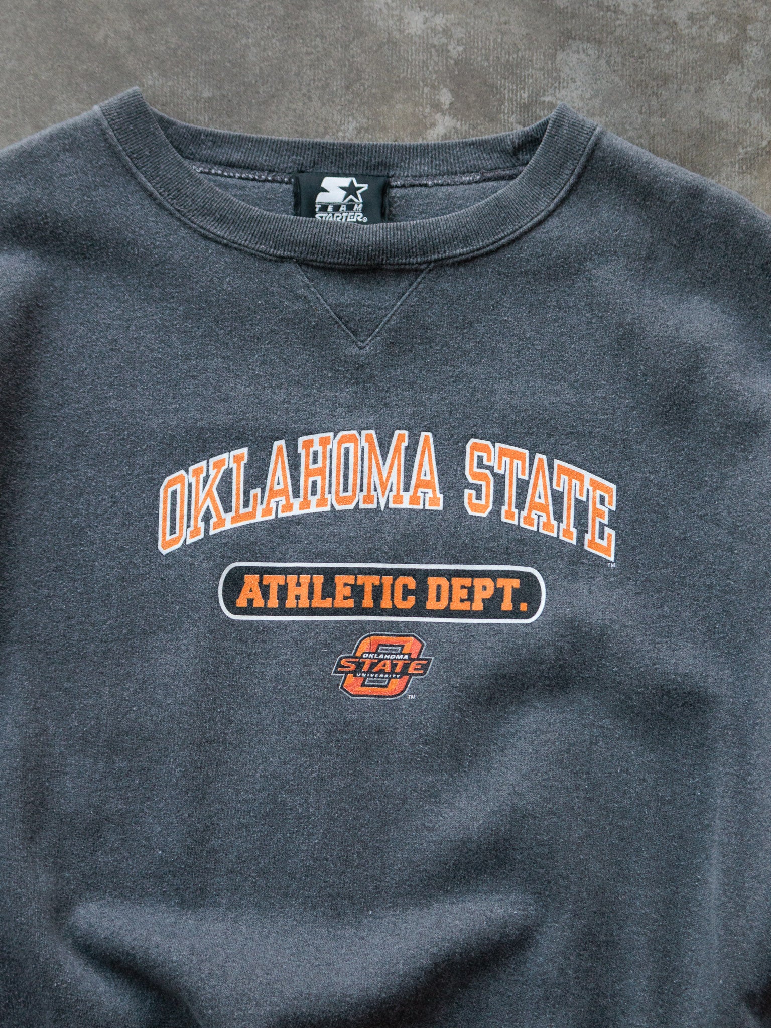 Vintage 00s Grey Starter Oklahoma State Sweatshirt (XL)