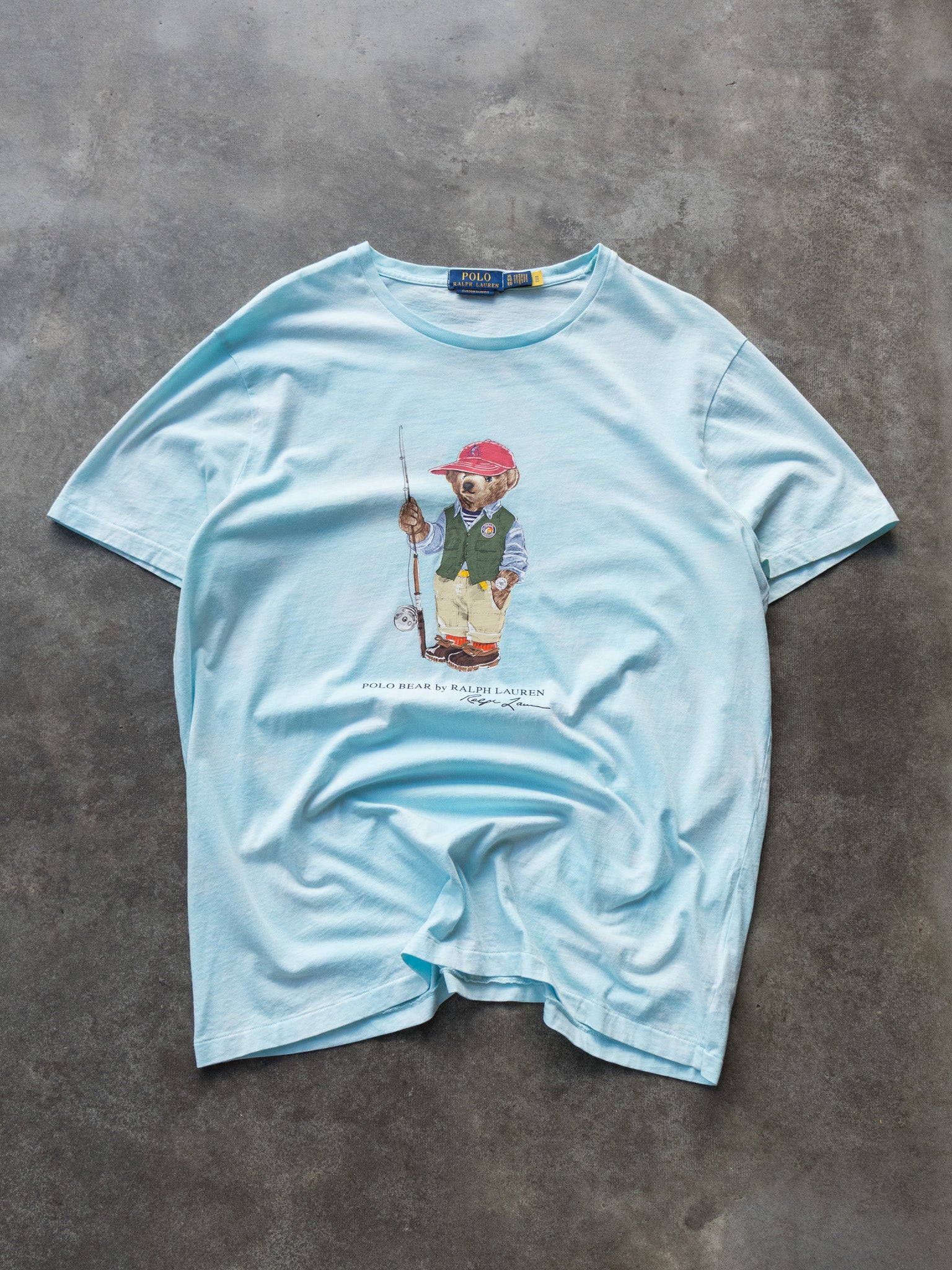 Blue Polo Bear by Ralph Lauren Fishing Tee (XL)