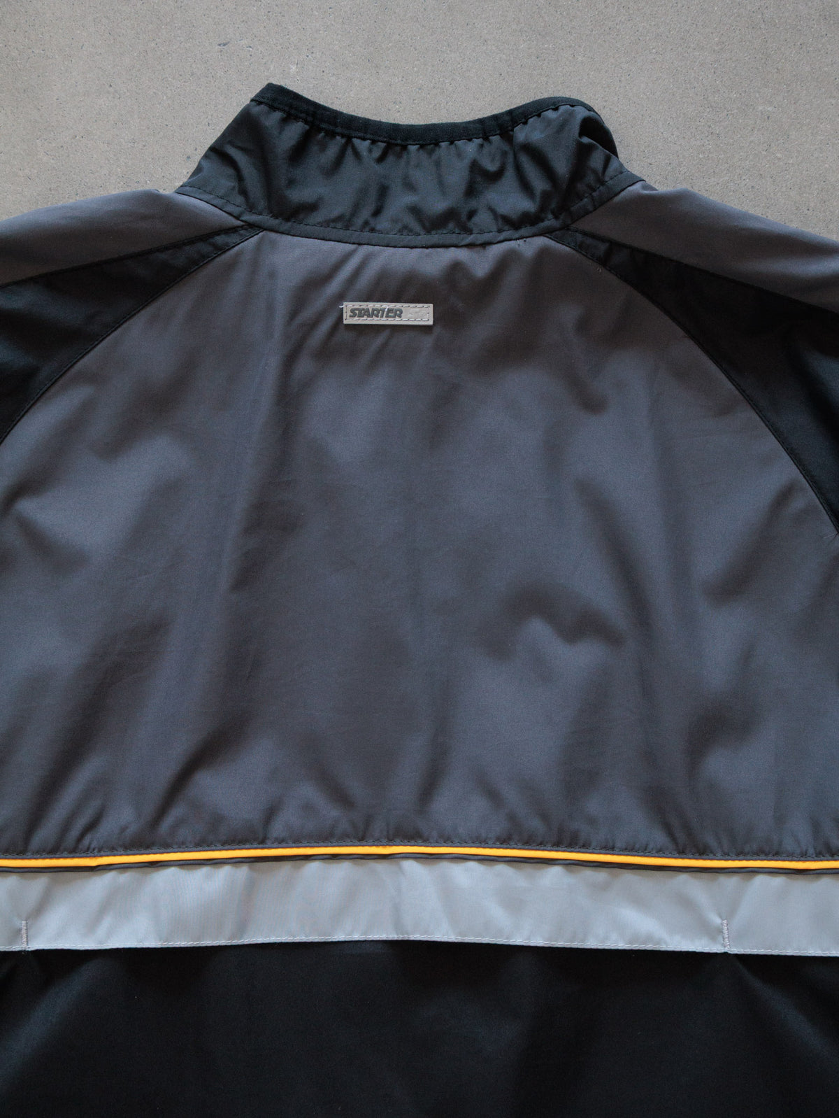 Vintage 00s Black Starter Colourblock Windbreaker (L)