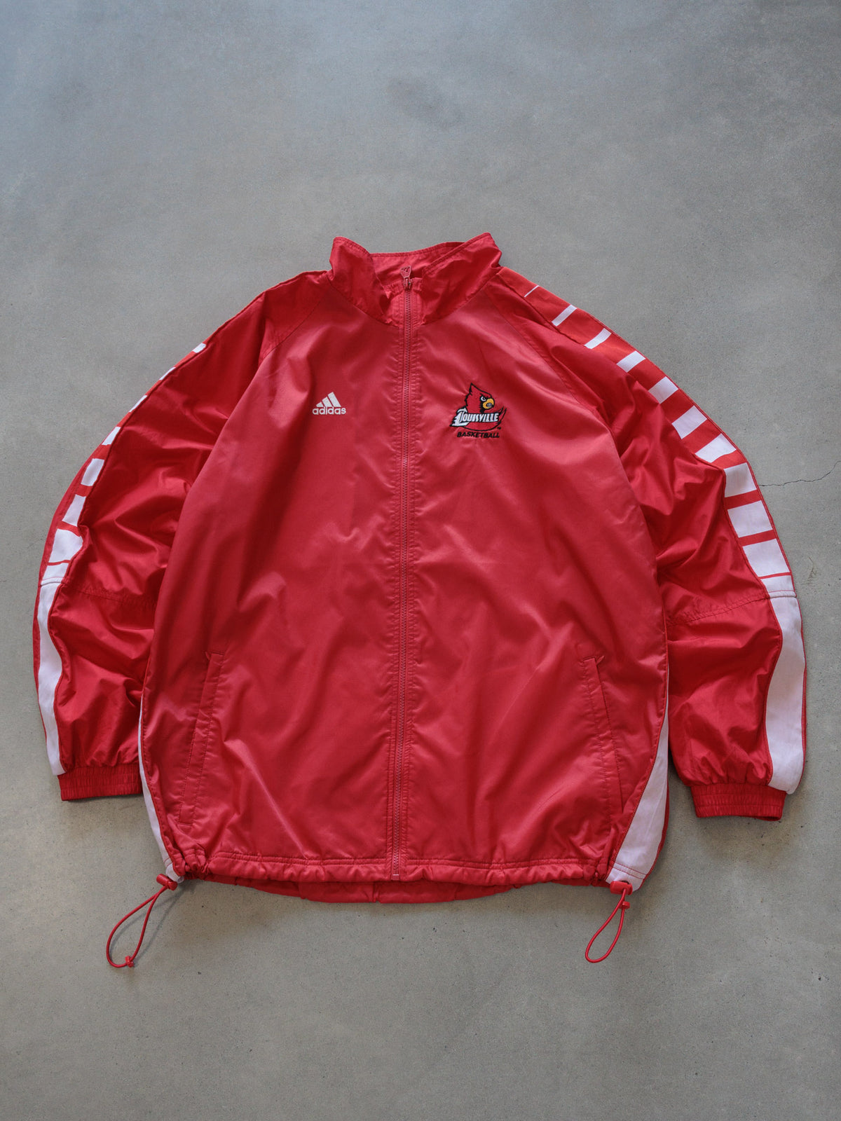 Vintage 00s Red adidas Louisville Cardinals Basketball Windbreaker (XL)