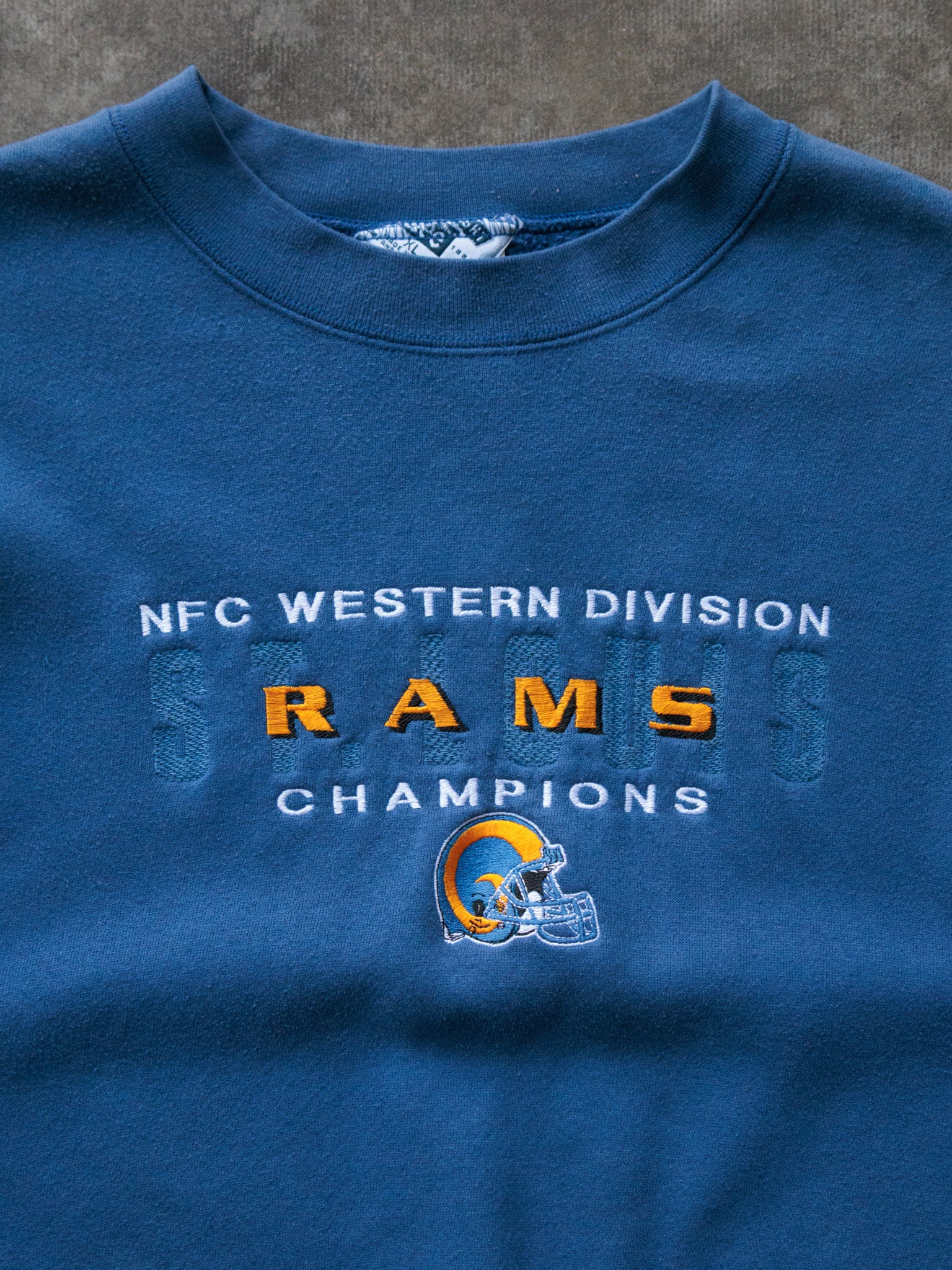 Vintage 90s Blue Rams Sweatshirt (XL)