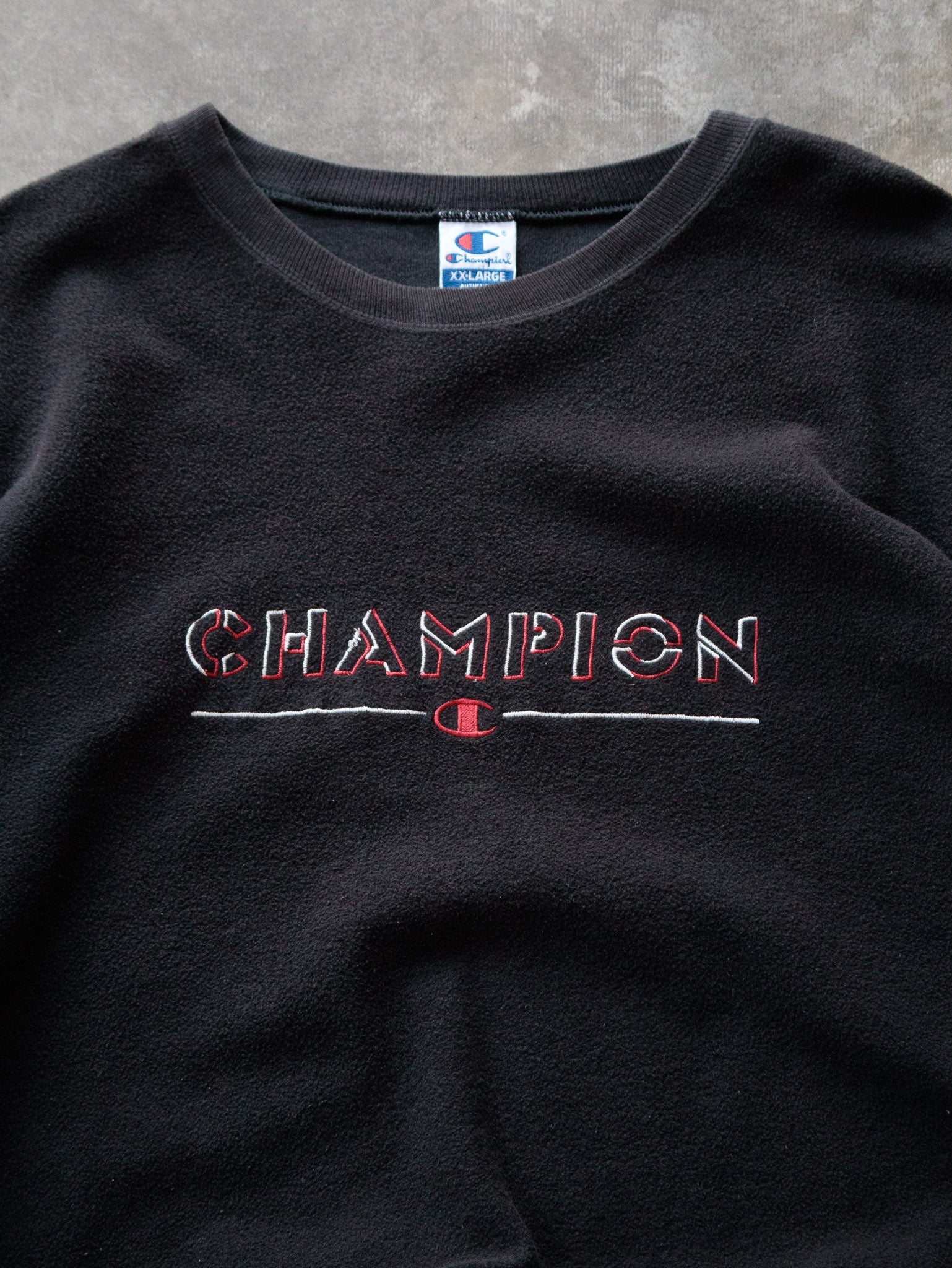 Vintage 90s Black Champion Fleece Sweatshirt (2XL)