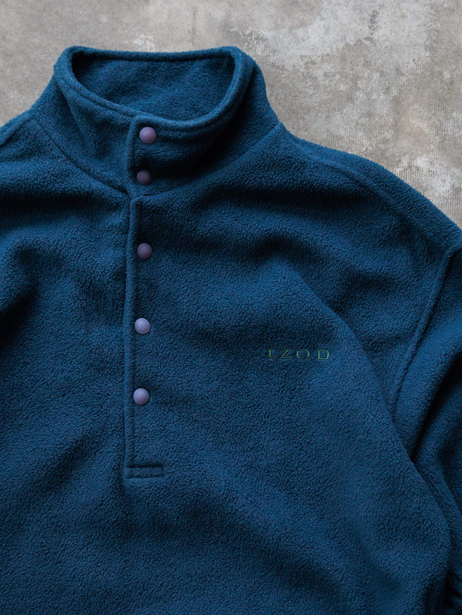 Vintage 90s Navy Izod Fleece Sweatshirt (M)