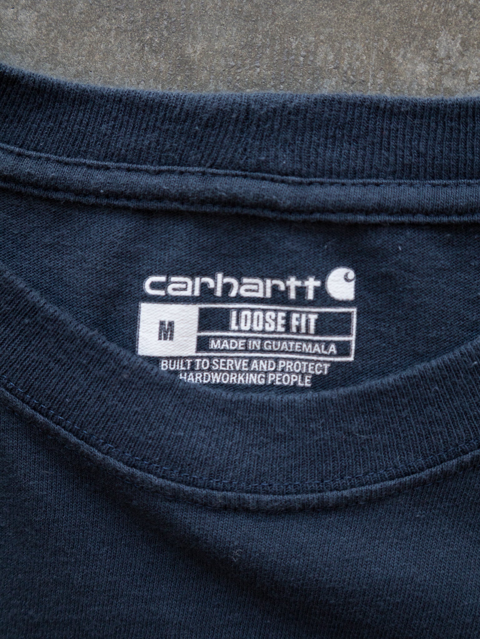 Navy Carhartt Pocket Long Sleeve (M)