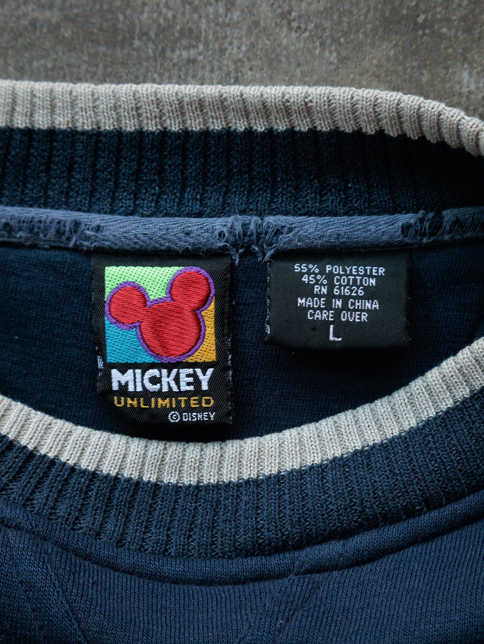 Vintage 90s Navy Mickey Mouse Unlimited Sweatshirt (L)